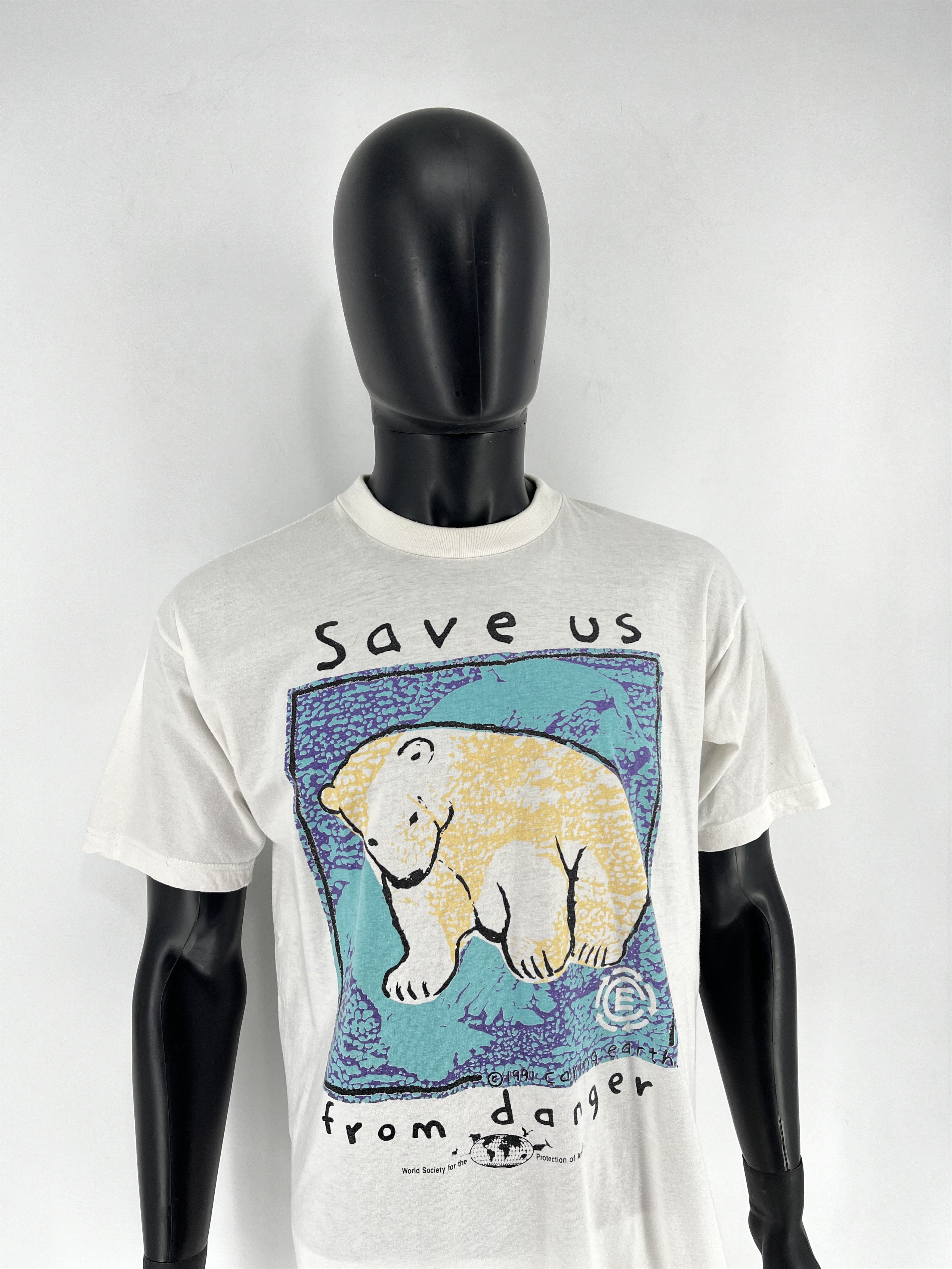 Vintage 90s Vintage Peta Shirt Size XL Vtg White Protection of Anima Size US XL / EU 56 / 4 - 3 Thumbnail