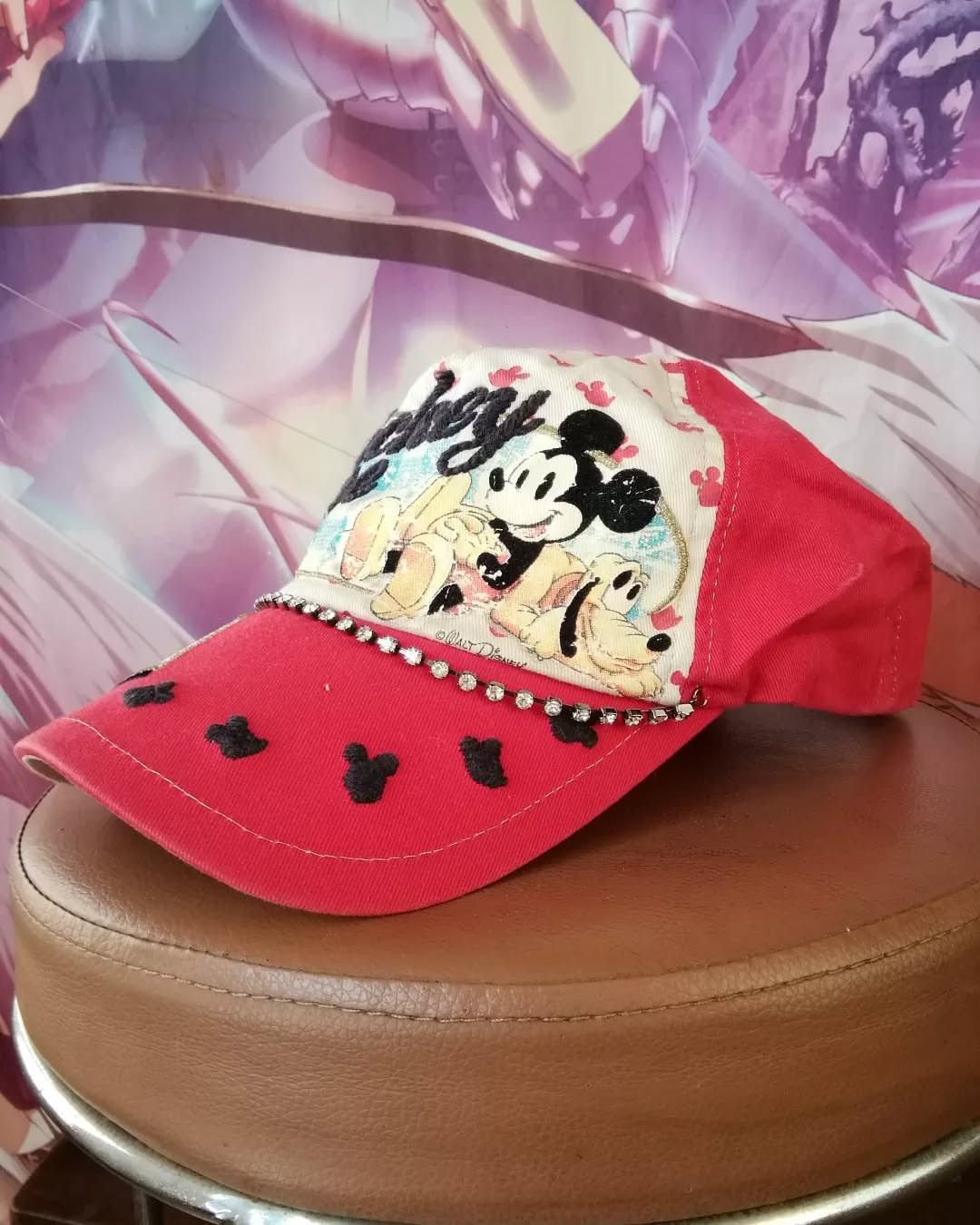 Disney Disney Mickey Mouse Graphic Red Cartoon Cap Size ONE SIZE - 1 Thumbnail