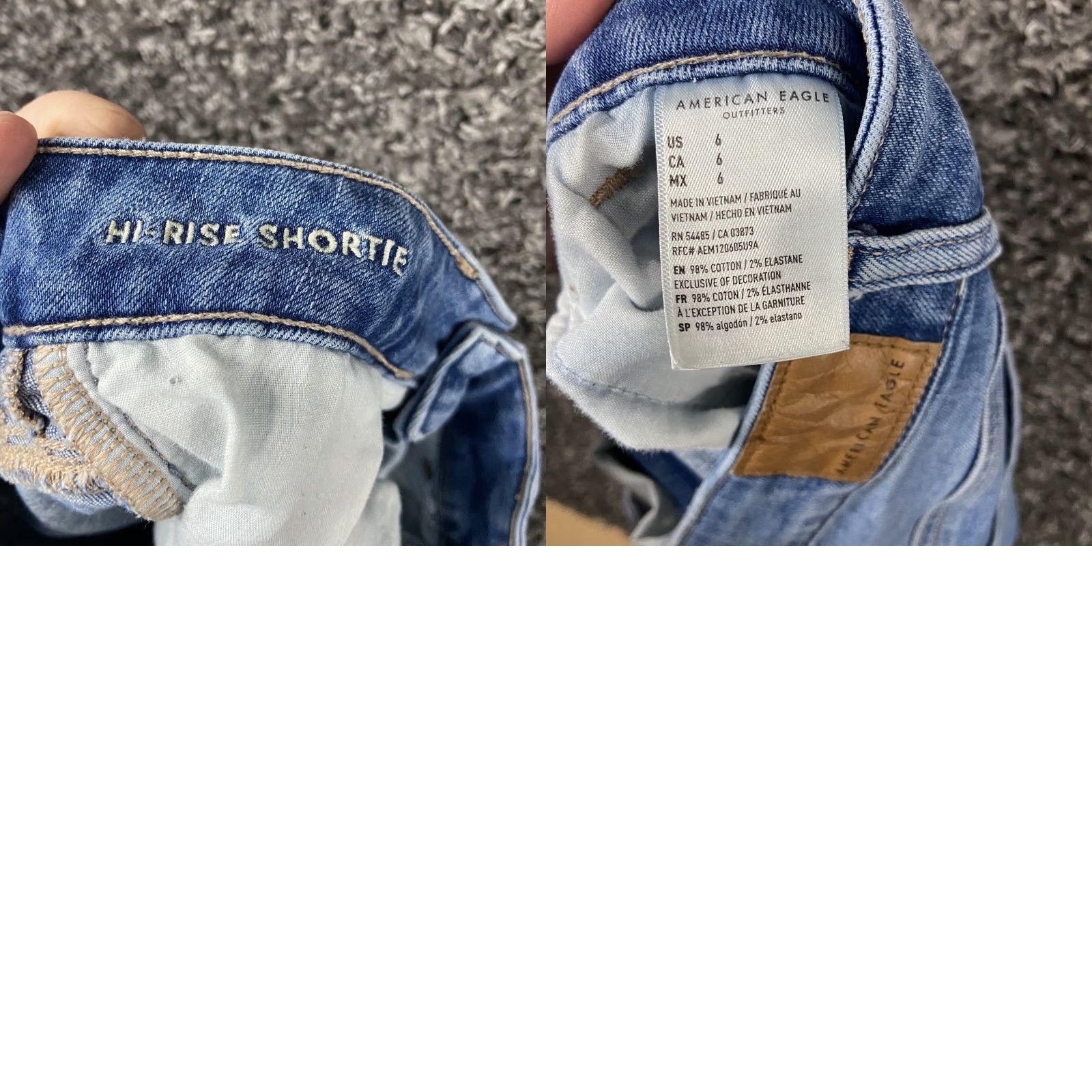 American Eagle Outfitters VINTAGE? No. American Eagle Outfitters Super Stretch Hi Rise Shortie Distressed Denim Shorts Women Adult 6 Blue Cut-Off Stretch Denim Womens 6 Size 28" / US 6 / IT 42 - 8 Thumbnail