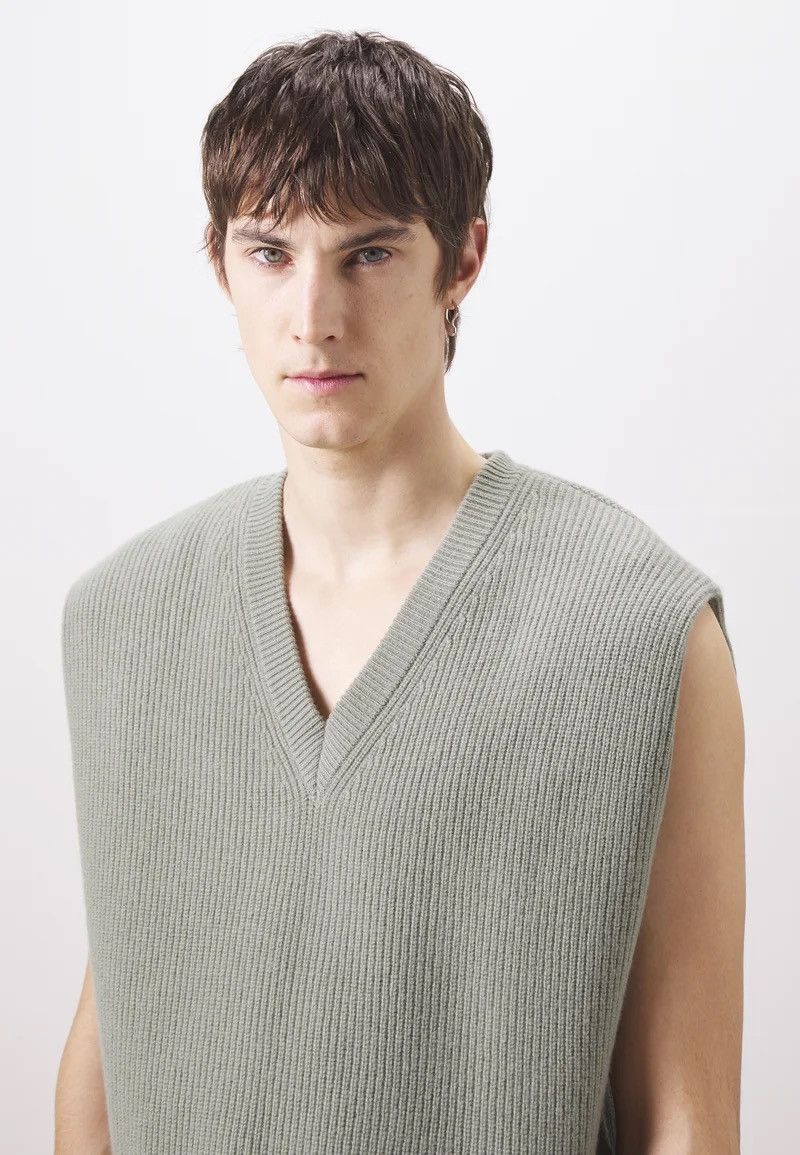 Wooyoungmi !DS! SS23 Wooyoungmi Green Knitted V-Neck Vest Size US M / EU 48-50 / 2 - 4 Thumbnail