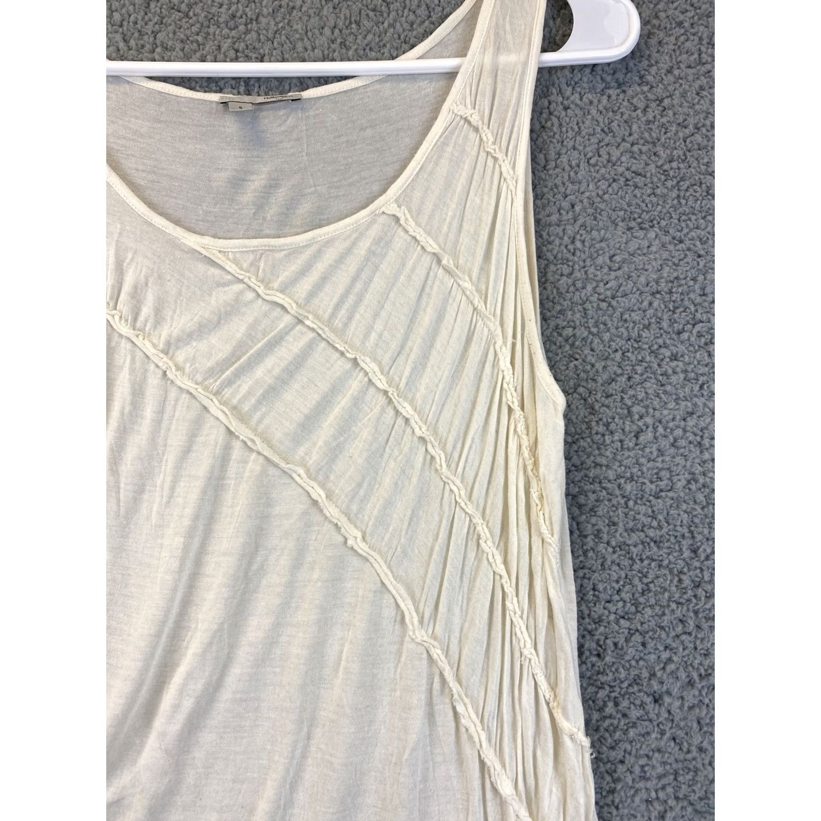 Vintage Halogen Tank Top Women’s Size S Cream Solid Knit Top Sleeveless Scoop Neck Cotton Spandex Cream Ivory Women S Size S Tank Top Size S / US 4 / IT 40 - 2 Thumbnail