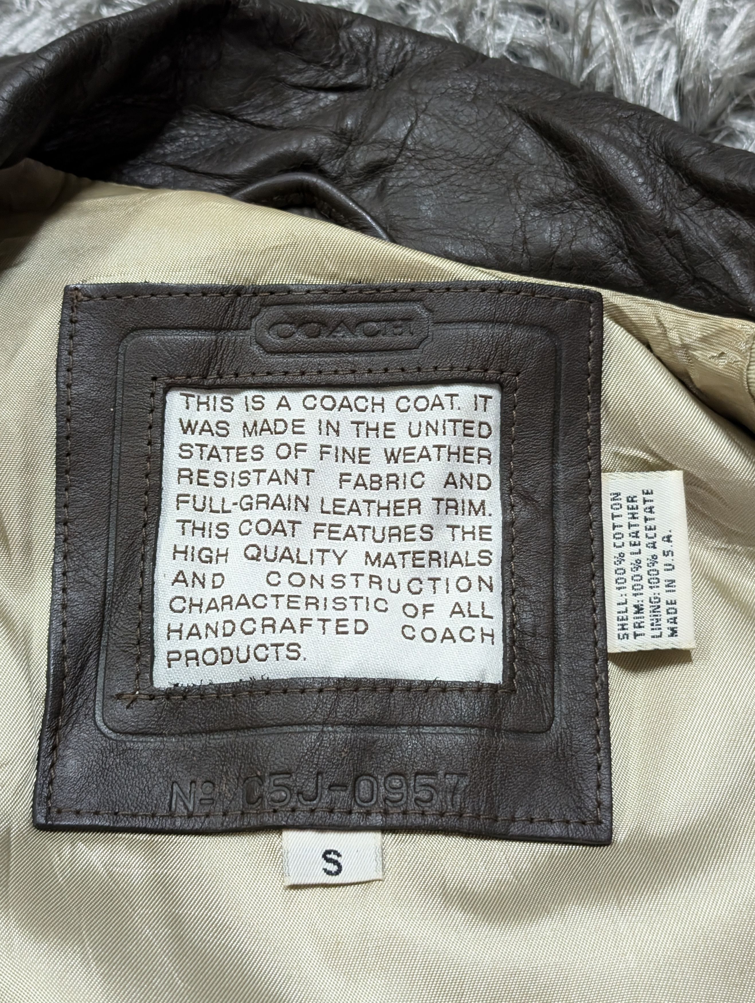 Coach Vintage Made In USA Coach Trim Leather Plain Zipper Jacket Size US S / EU 44-46 / 1 - 16 Thumbnail
