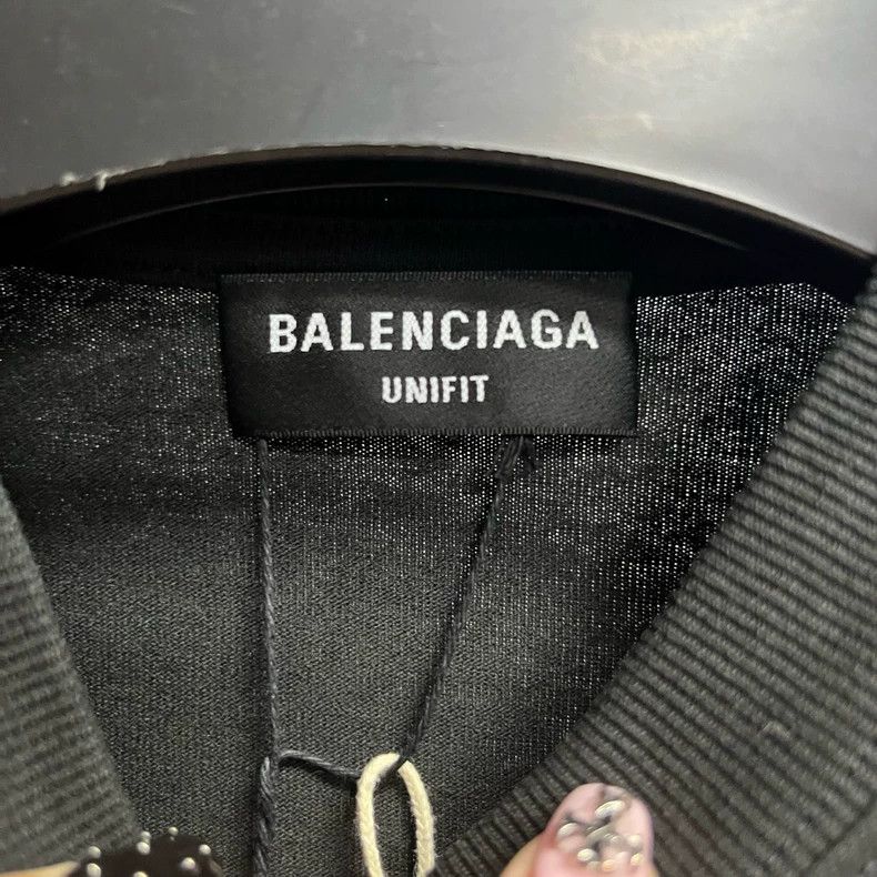 Balenciaga Balenciaga Black solid crewneck pullover short sleeves 2505 Size US S / EU 44-46 / 1 - 2 Thumbnail