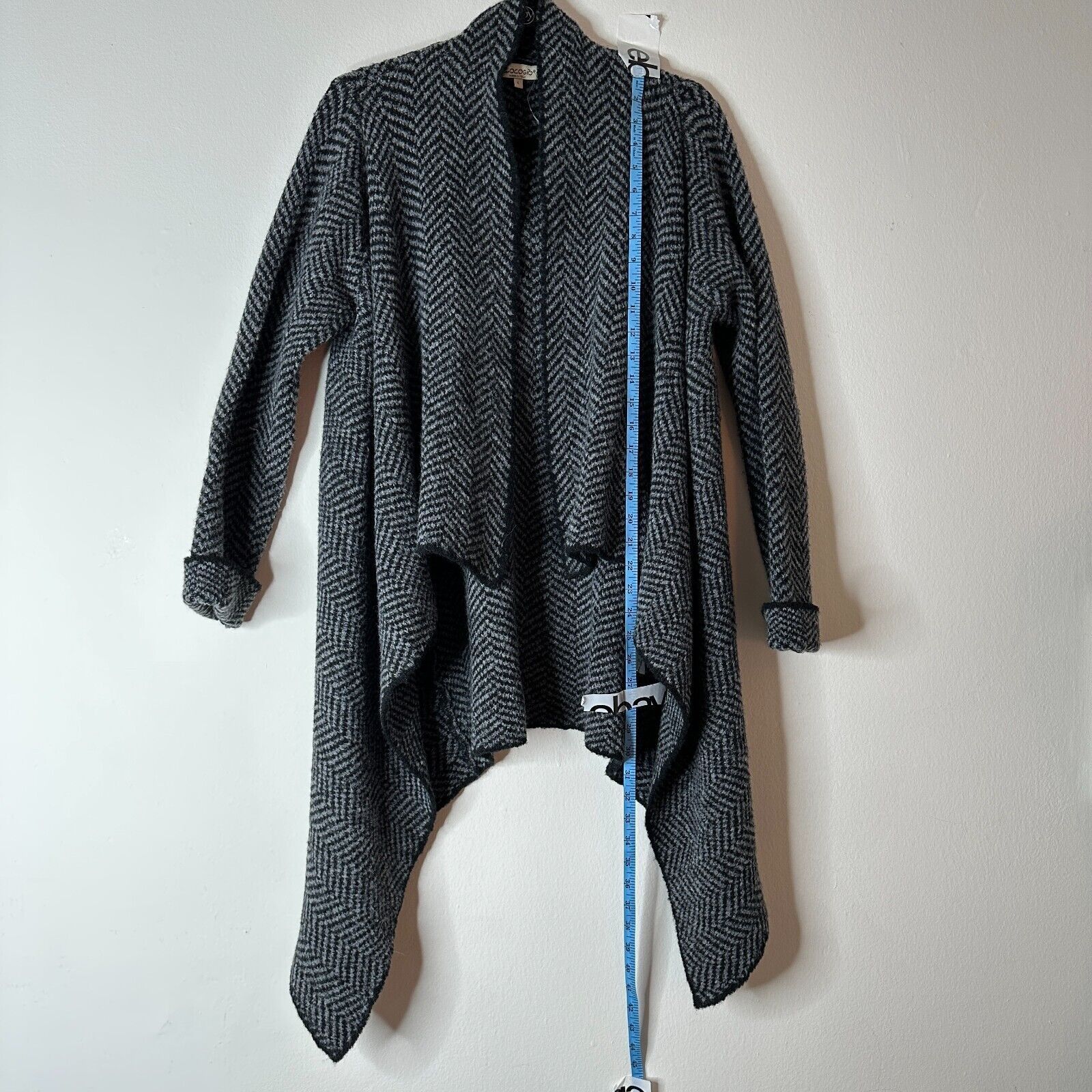 Other Cocogio Herringbone Waterfall Cardigan Asymmetrical Hem L Size L / US 10 / IT 46 - 9 Thumbnail