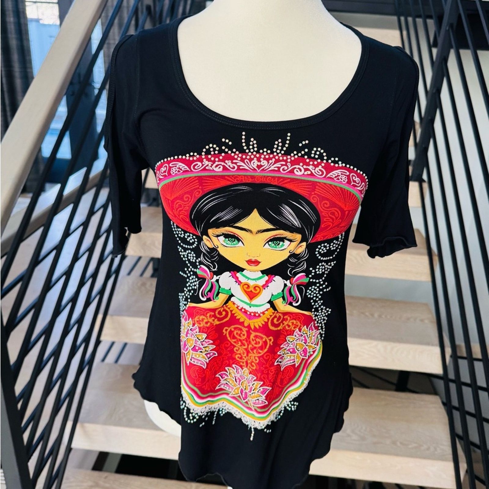 Other New Iay Guey Black Graphic Women's Top size S Size S / US 4 / IT 40 - 3 Thumbnail