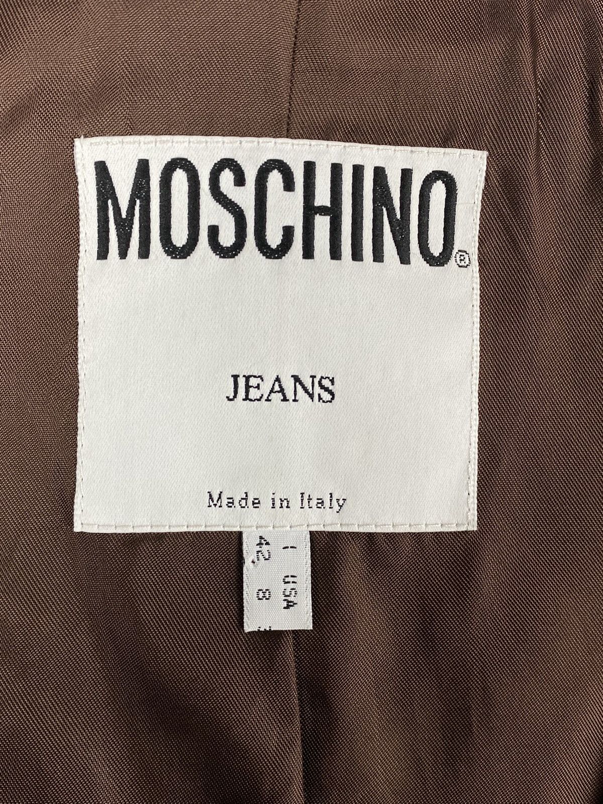 Designer × Moschino Moschino Italy Designer Brown Blazer Jacket Size M / US 6-8 / IT 42-44 - 13 Thumbnail