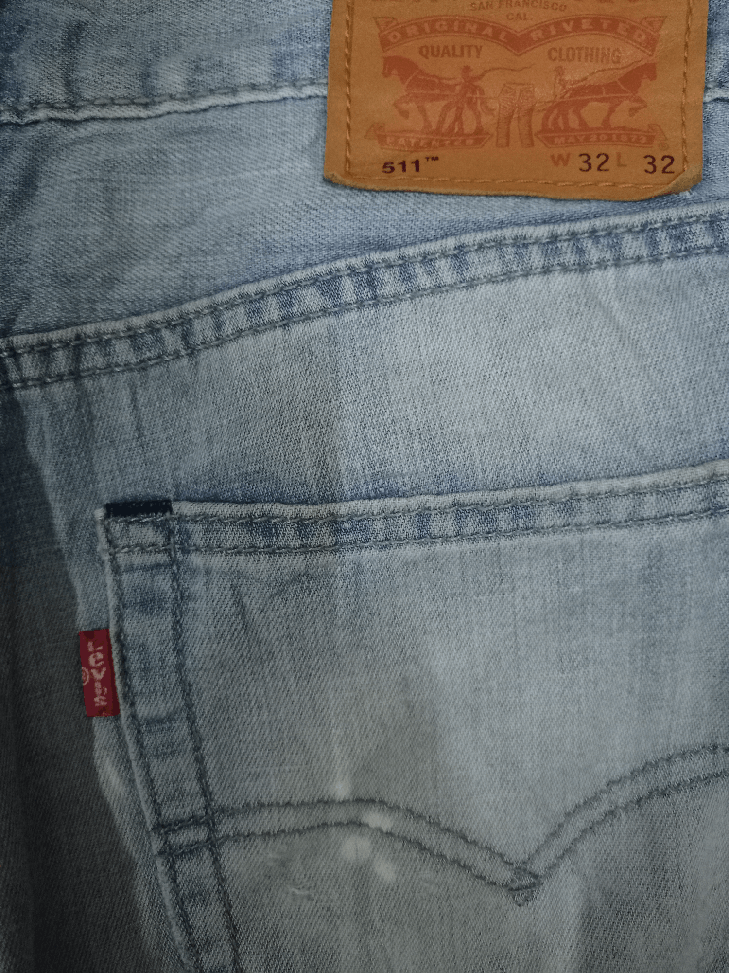 Vintage Levis 511 Acid Wash Style Distressed Jeans 33x31