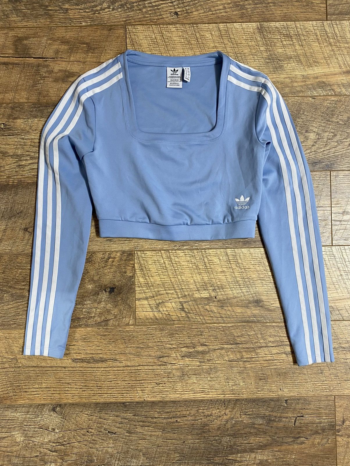 Adidas Rare Adidas Avant Garde Blue Long Sleeve Crop Top Y2K S Size S / US 4 / IT 40 - 1 Thumbnail