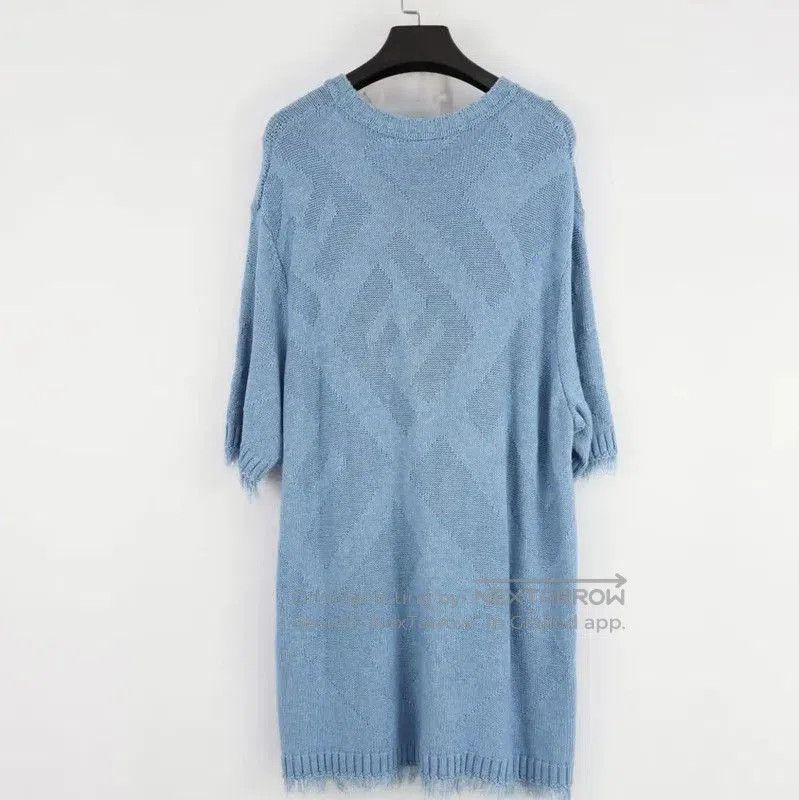 Fendi Fendi Blue Short Sleeve Knit Shirt for Men . Size US XL / EU 56 / 4 - 2 Thumbnail