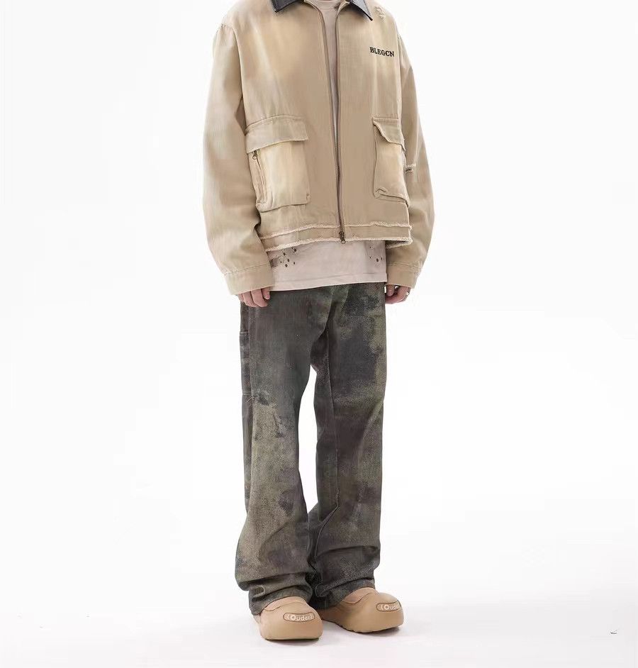 Designer × Japanese Brand × Vintage Vintage street washed and distressed camouflage jeans Size US 28 / EU 44 - 4 Thumbnail