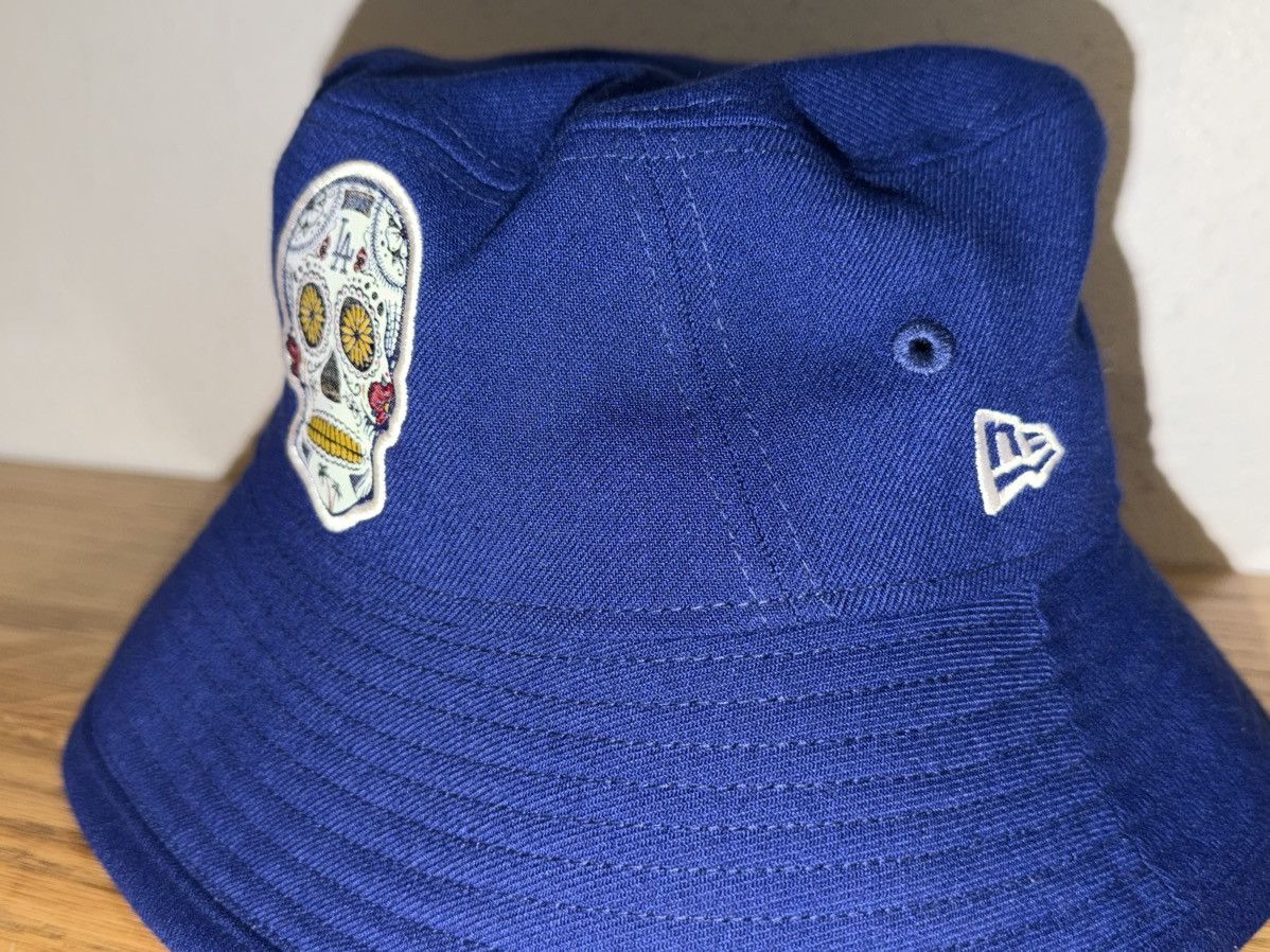 New Era LA Dodgers New Era Sugar Skull Bucket Hat Size ONE SIZE - 2 Thumbnail