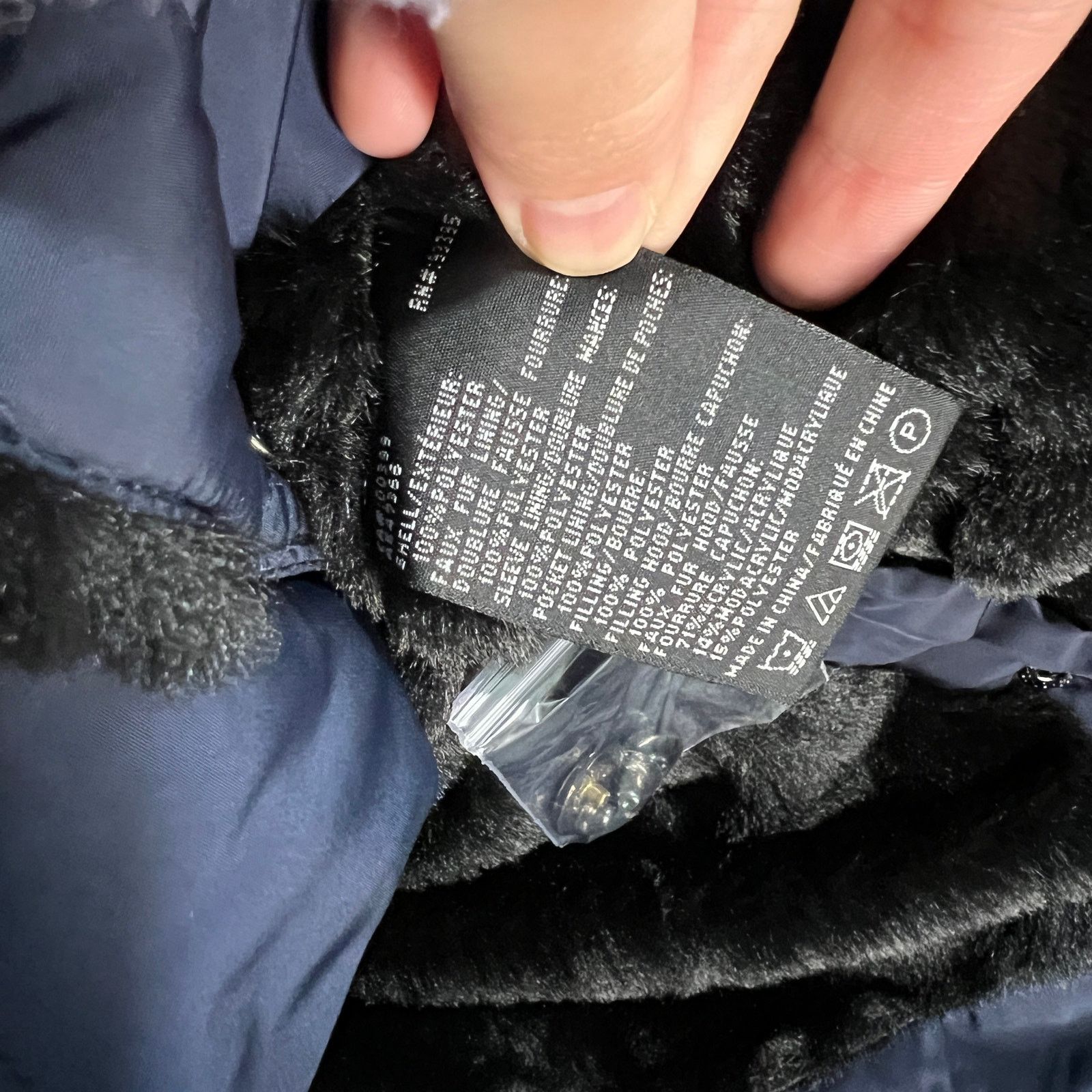 Other Nuage Faux Fur Lined Quilted Parka Navy Womens Jecket Size L / US 10 / IT 46 - 9 Thumbnail