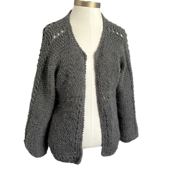 House of Harlow House of Harlow Wool Alpaca Chunky Open Cardigan Sweater Size M / US 6-8 / IT 42-44 - 2 Thumbnail