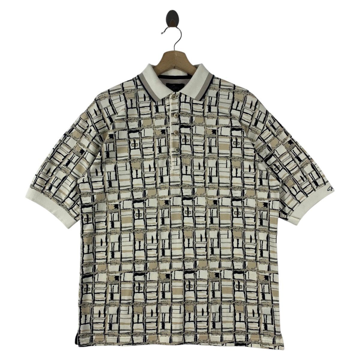 Greg Norman Vintage GREG NORMAN checkered design polo tee Size US S / EU 44-46 / 1 - 1 Thumbnail