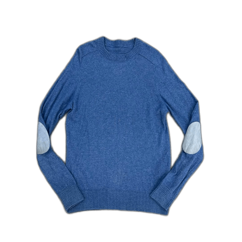 PRADA Blue Wool Sweater with Elbow Patches