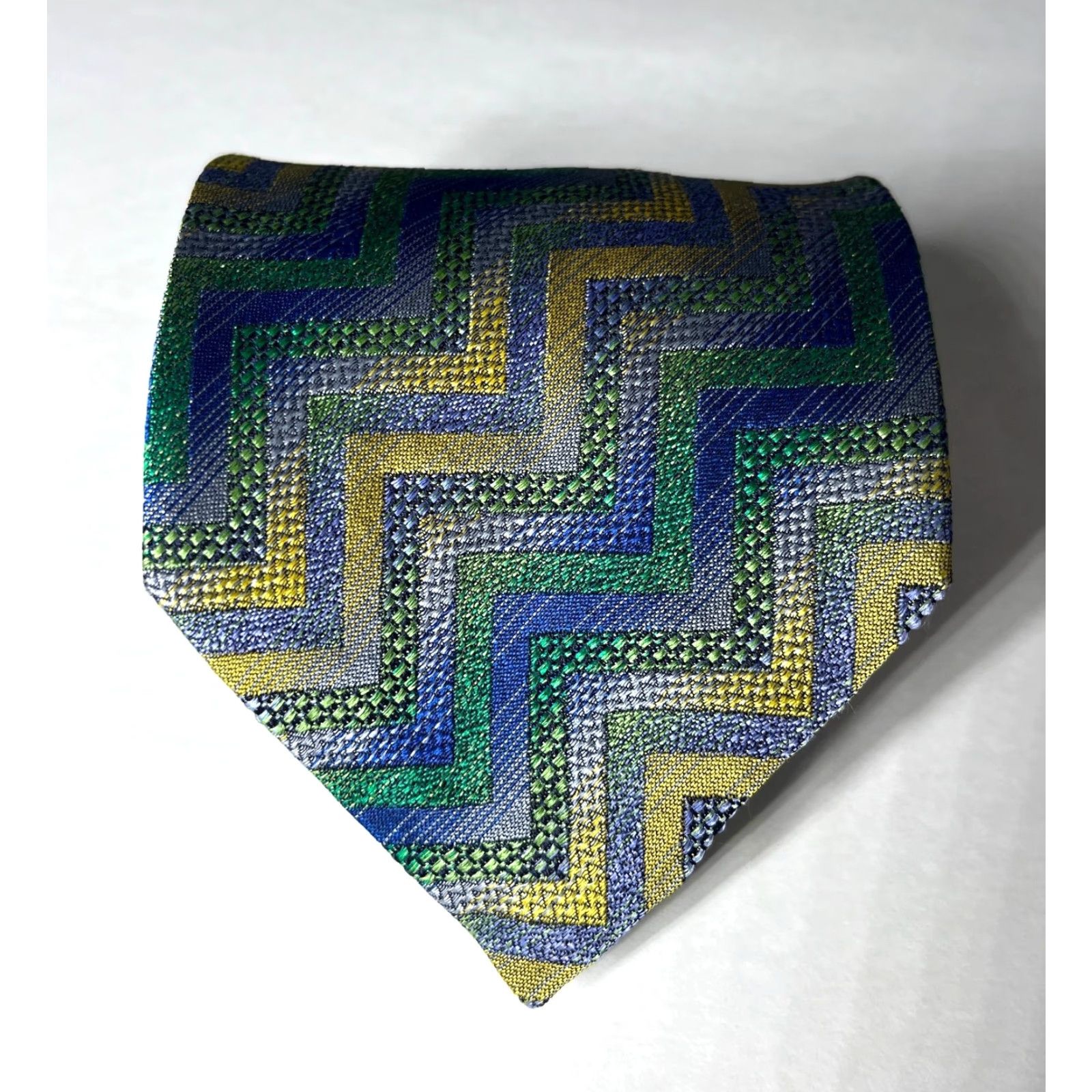Missoni VINTAGE Missoni Men’s Cravatte Silk Tie Zig Zag Pattern Hand Made in Italy Size ONE SIZE - 2 Thumbnail