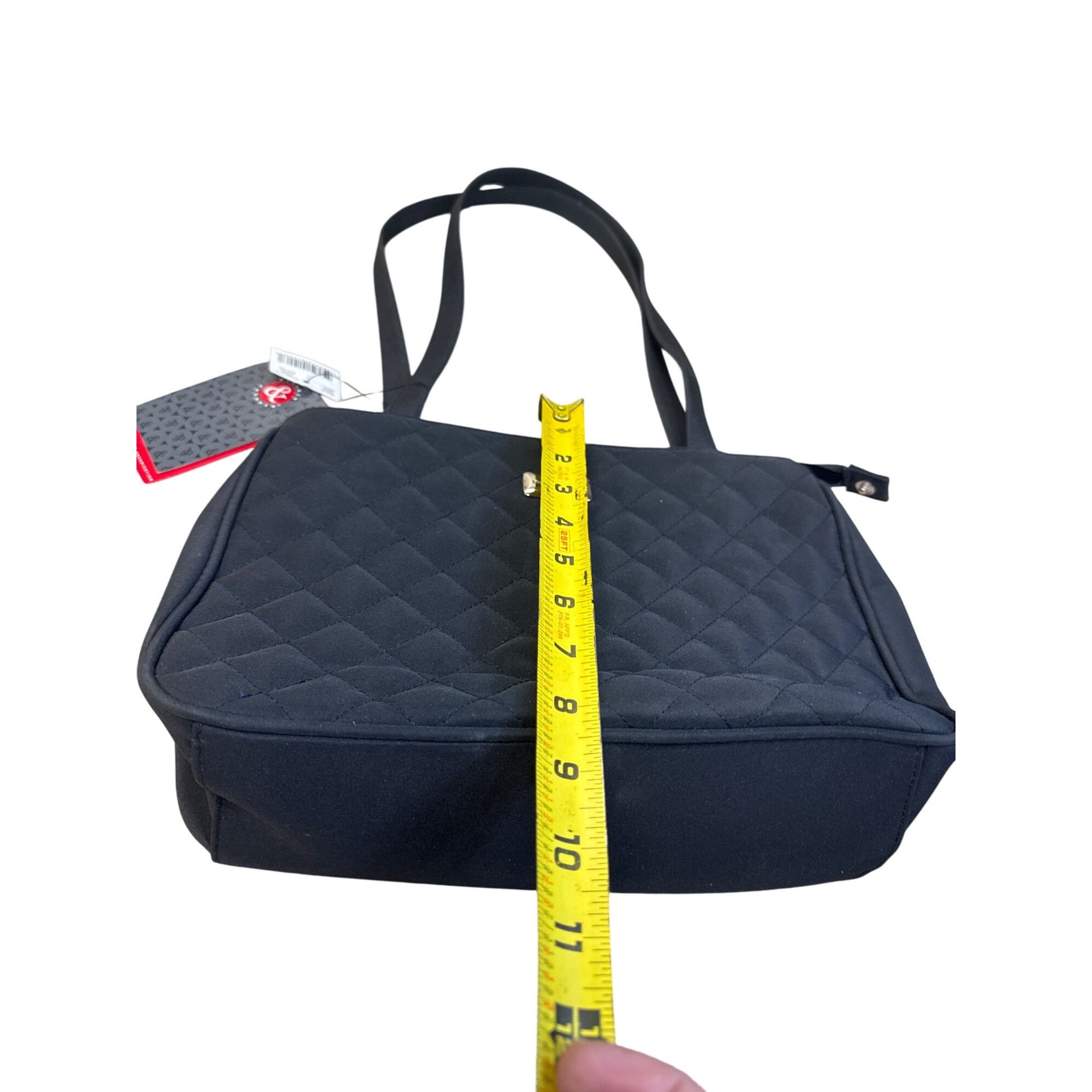 Other Frankie Johnnie womens black quilted Shoulder hand bag SKU81 Size ONE SIZE - 6 Thumbnail