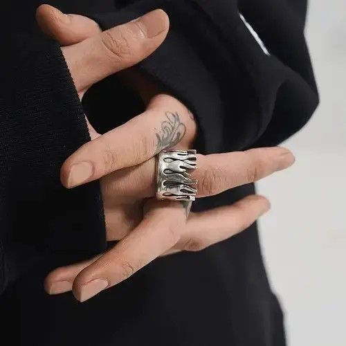 Jewelry × Sterling Silver × Vintage Unique Thai Silver Ring Size ONE SIZE - 3 Thumbnail