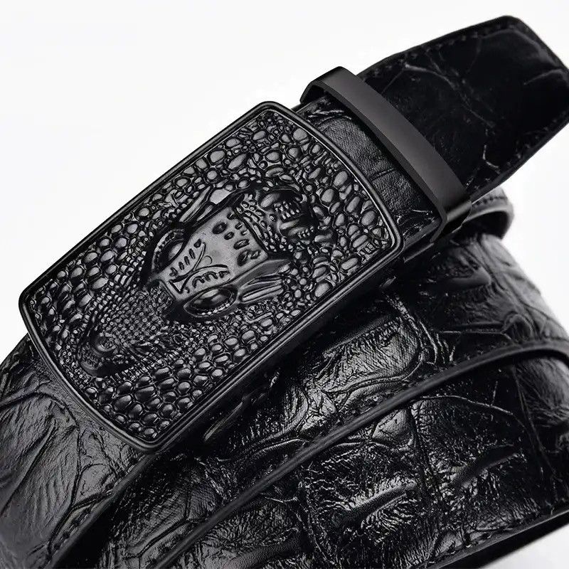 Designer × Japanese Brand Genuine Leather New Style Pin Buckle Jeans Size ONE SIZE - 3 Thumbnail