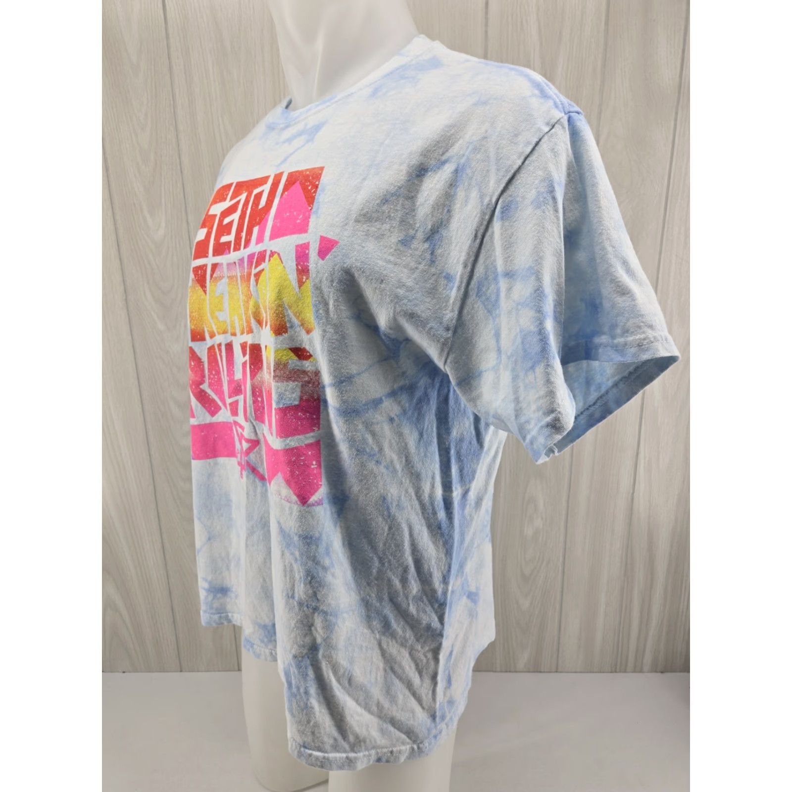 Vintage Seth "Freakin" Rollins Visionary Tie-Dye T-Shirt Men's Light Blue Large Size US L / EU 52-54 / 3 - 5 Thumbnail
