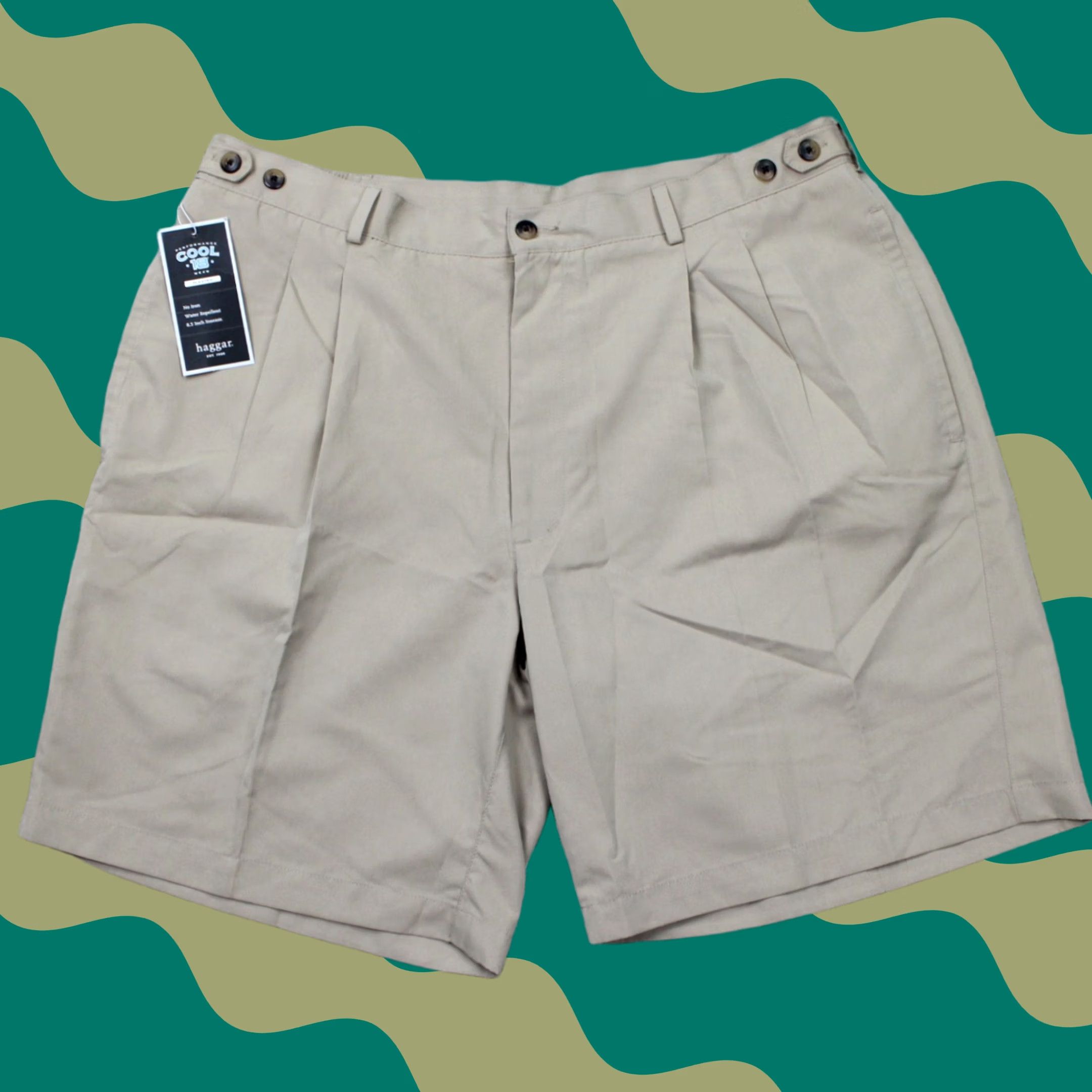 Haggar Haggar Men 40 Chino Shorts NWT Black 8.5" Inseam Flat Front Quick Dry Pockets Microfiber Cotton Polyester Labor? (revised) Size US 40 / EU 56 - 1 Thumbnail