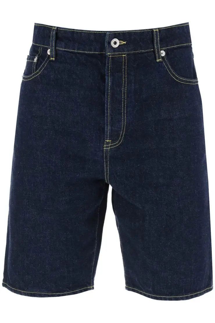 image of Kenzo O1S22I1N0324 Himawara Denim Shorts In Blue, Men's (Size 30)