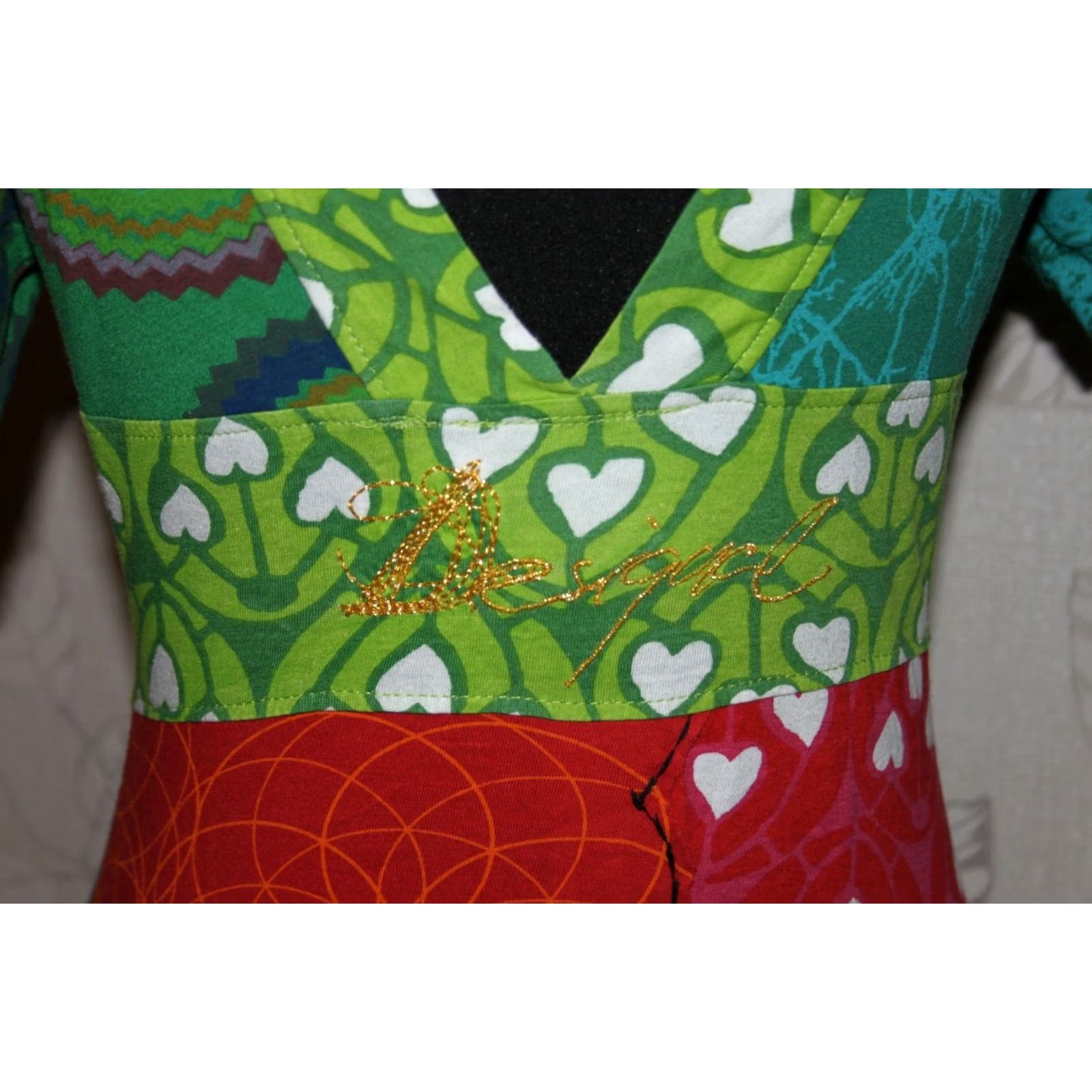 Desigual Desigual Dress Womens Cotton Midi A-Line XS Multicoloured - Desigual XS Cotton Midi Dress Womens? Size XS / US 0-2 / IT 36-38 - 7 Thumbnail