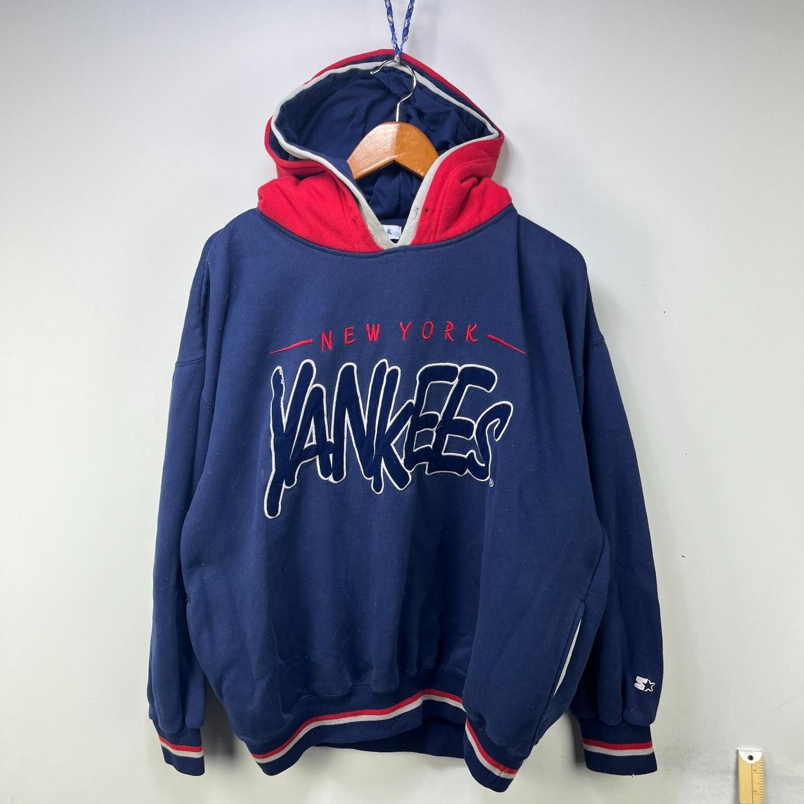 Starter Vintage 90s Starter New York Yankees Double Hood Hoodie XL Size ONE SIZE - 1 Thumbnail