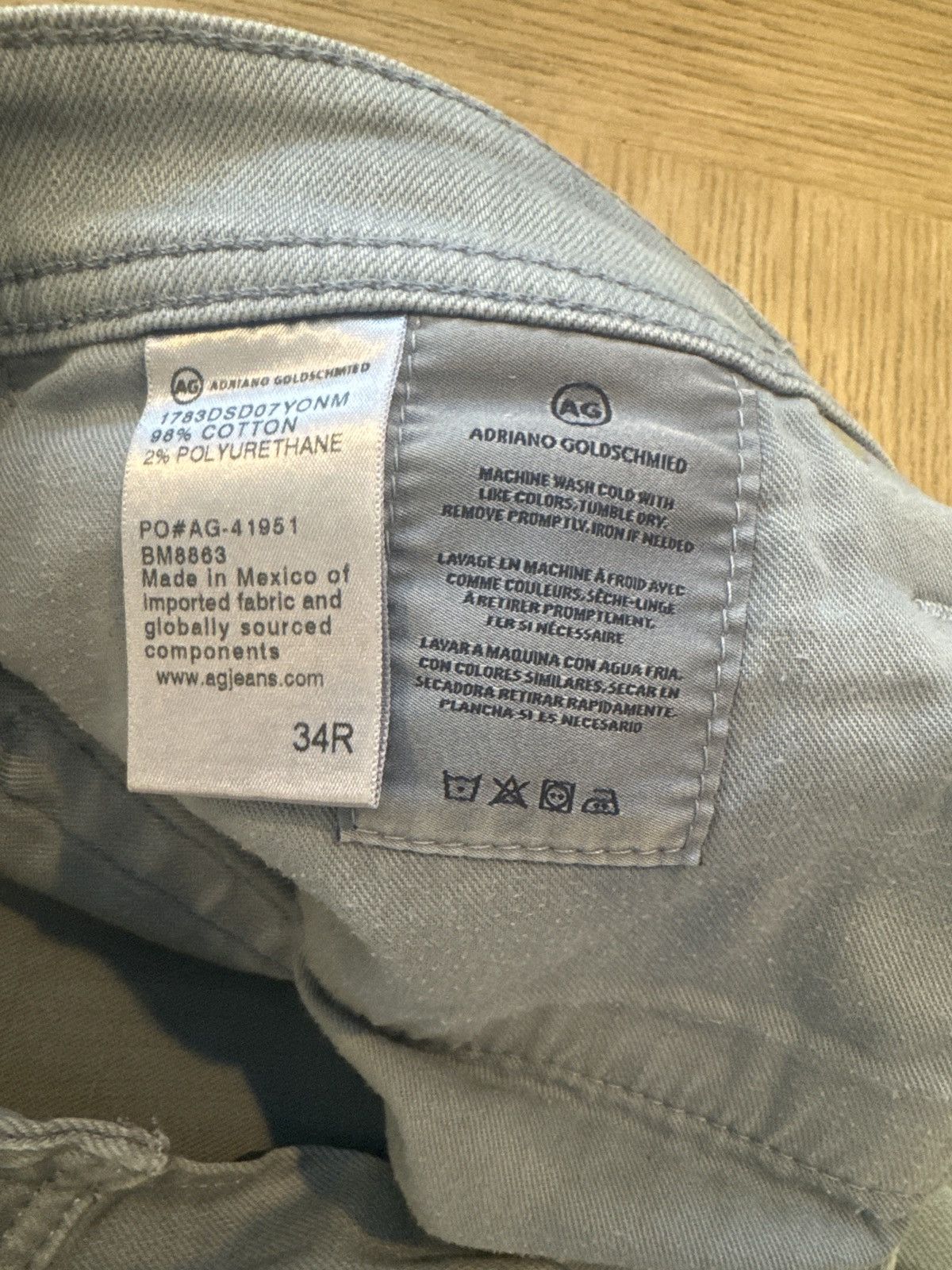 AG Adriano Goldschmied Light Blue Tellis Jean Size US 34 / EU 50 - 3 Thumbnail