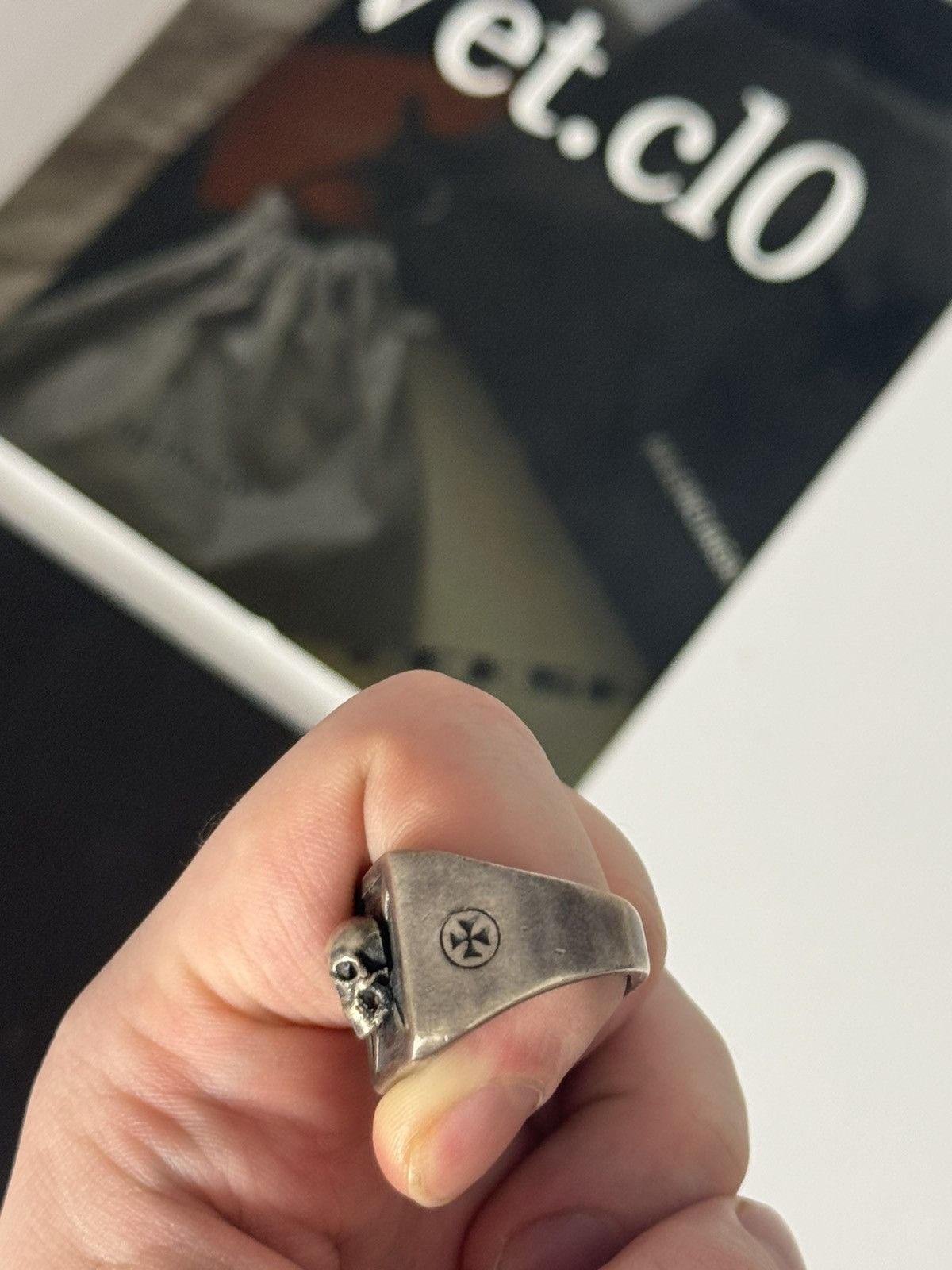 Vetements ✅Vetements Silver Skull Skeleton ring M Size ONE SIZE - 3 Thumbnail