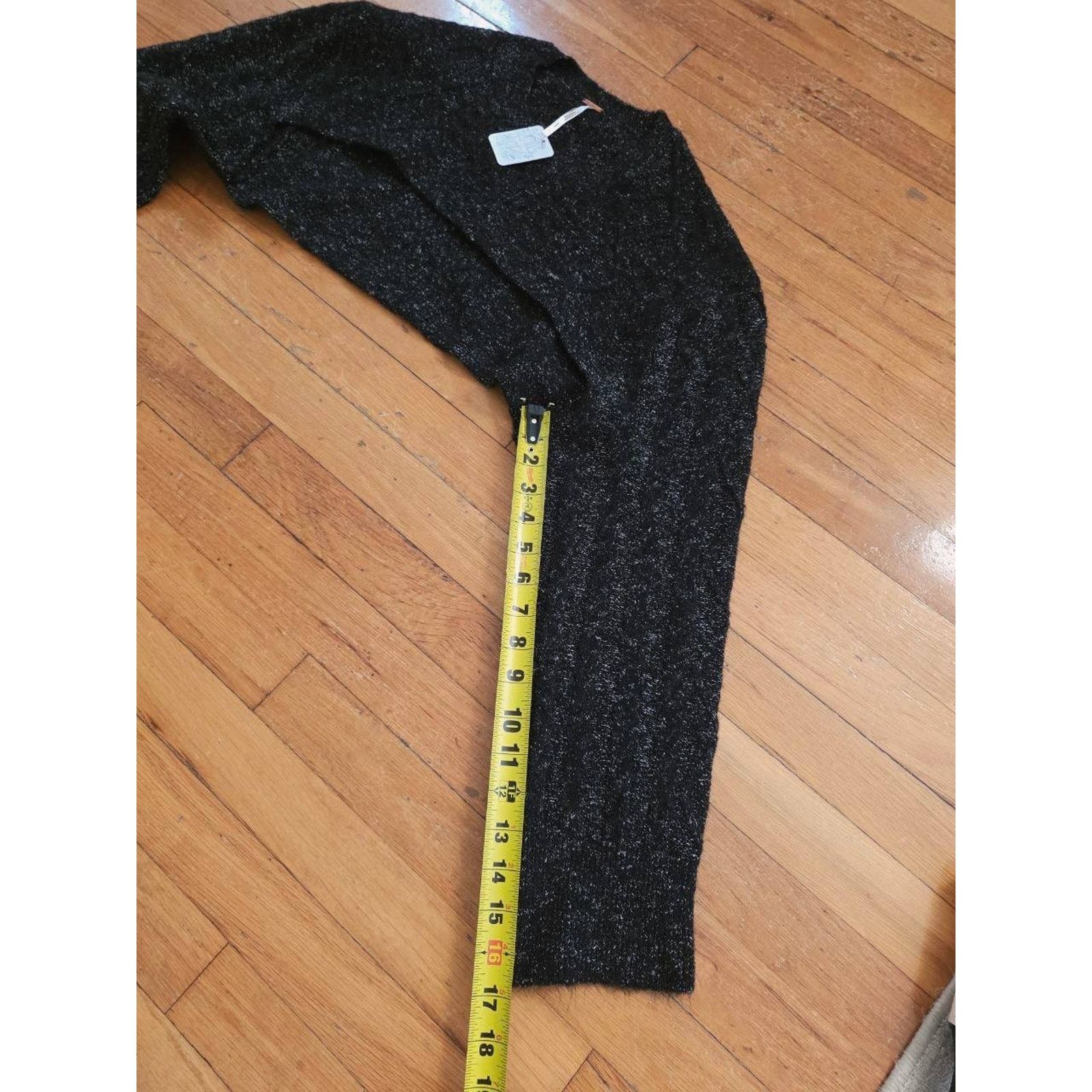 Free People Free People Sweater cropped Stretch Pullover Black S A001489 Size S / US 4 / IT 40 - 5 Thumbnail