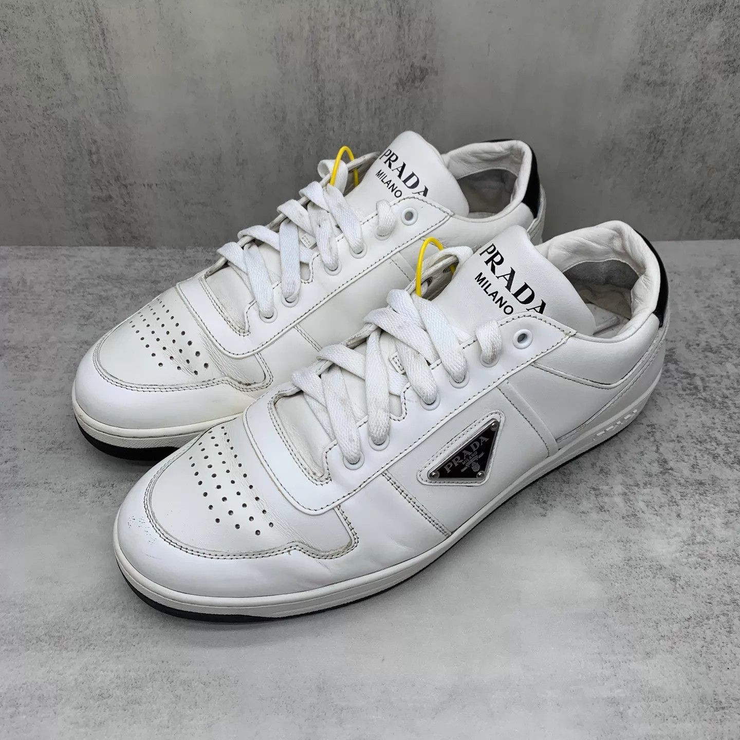 Prada Prada White Triangle Logo Sneakers Size 43 85 New Size US 10 / EU 43 - 1 Thumbnail