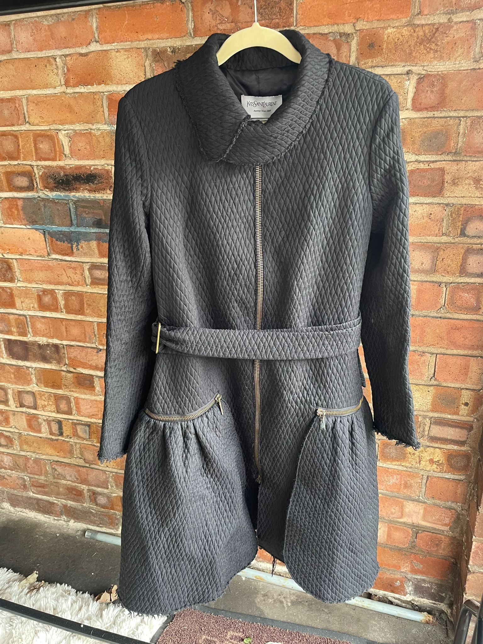 Yves Saint Laurent Yves Saint Laurent Autumn Winter 2008 Black Long Coat Size M / US 6-8 / IT 42-44 - 1 Thumbnail