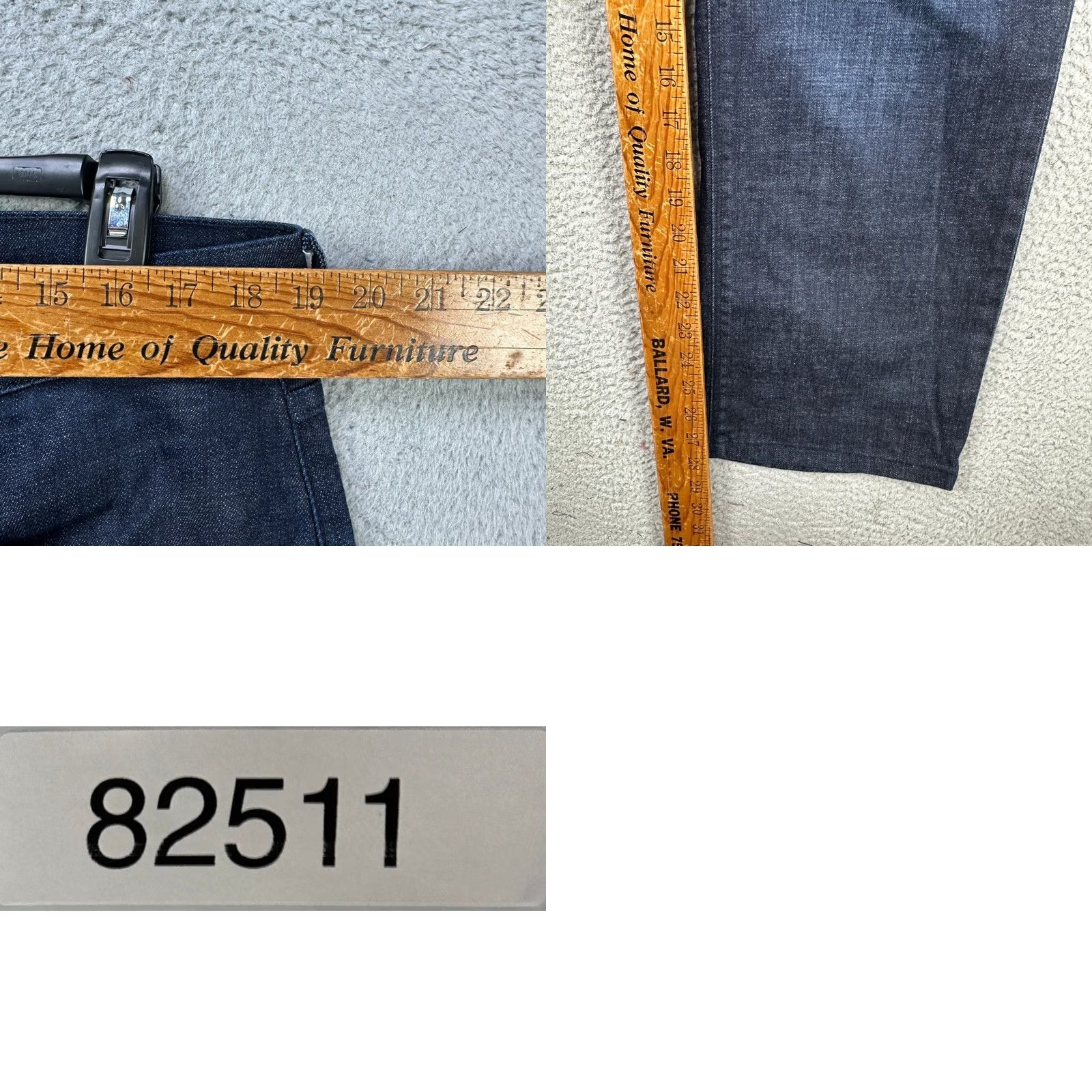 Mott & Bow Mott Bow Jeans Straight Leg Men 36X28 Blue Distressed Dark Wash 5-Pocket Stretch Size US 36 / EU 52 - 8 Thumbnail