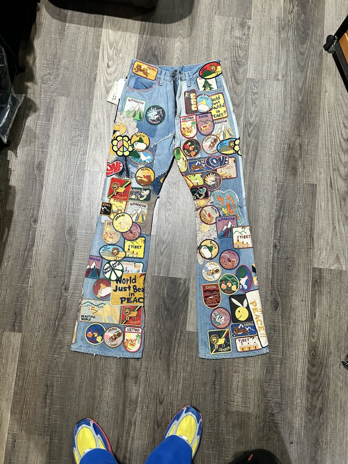 Kapital KAPITAL FLARE APPLIQUÉD JEANS SIZE 30 Size US 30 / EU 46 - 1 Thumbnail