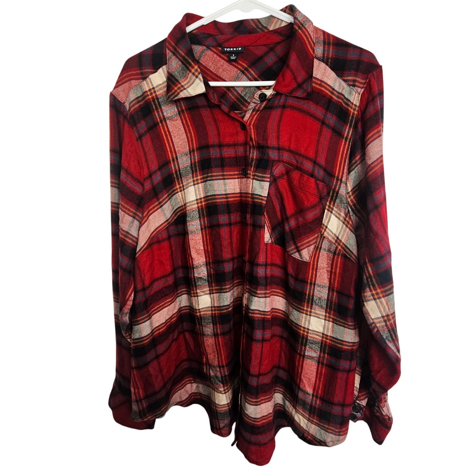 Torrid Torrid Womens Plaid Button Front Shirt Plus Size 1X Grunge Size XL / US 12-14 / IT 48-50 - 1 Thumbnail