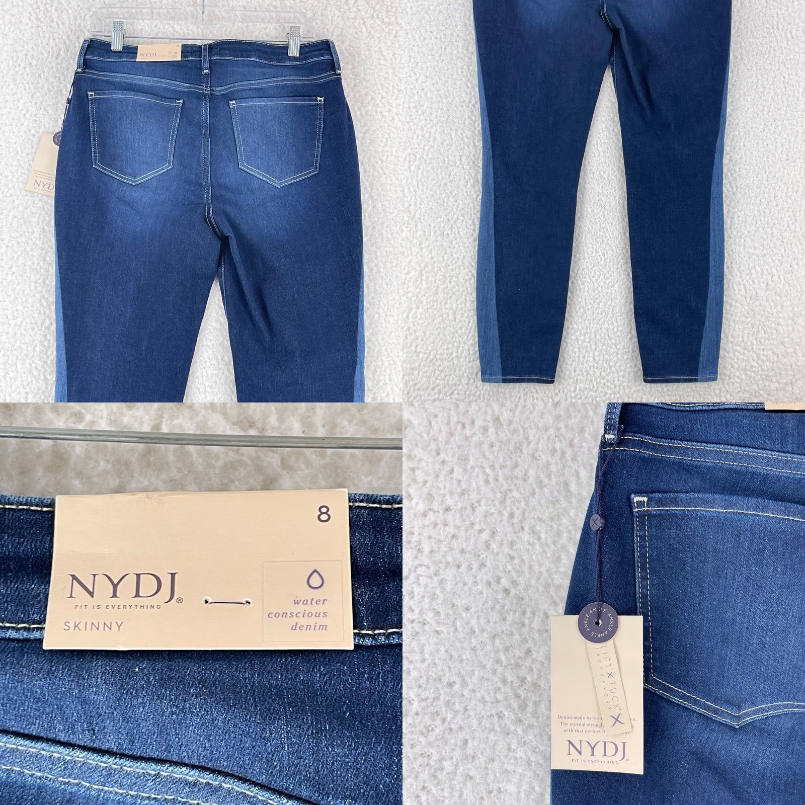 NYDJ VINTAGE NYDJ Jeans Womens Size 8 Ami Skinny Leg Denim Mid-Rise Dark Wash Blue Denim Skinny Jeans Womens 8 NYDJ City College Preppy Size 30" / US 8 / IT 44 - 9 Thumbnail