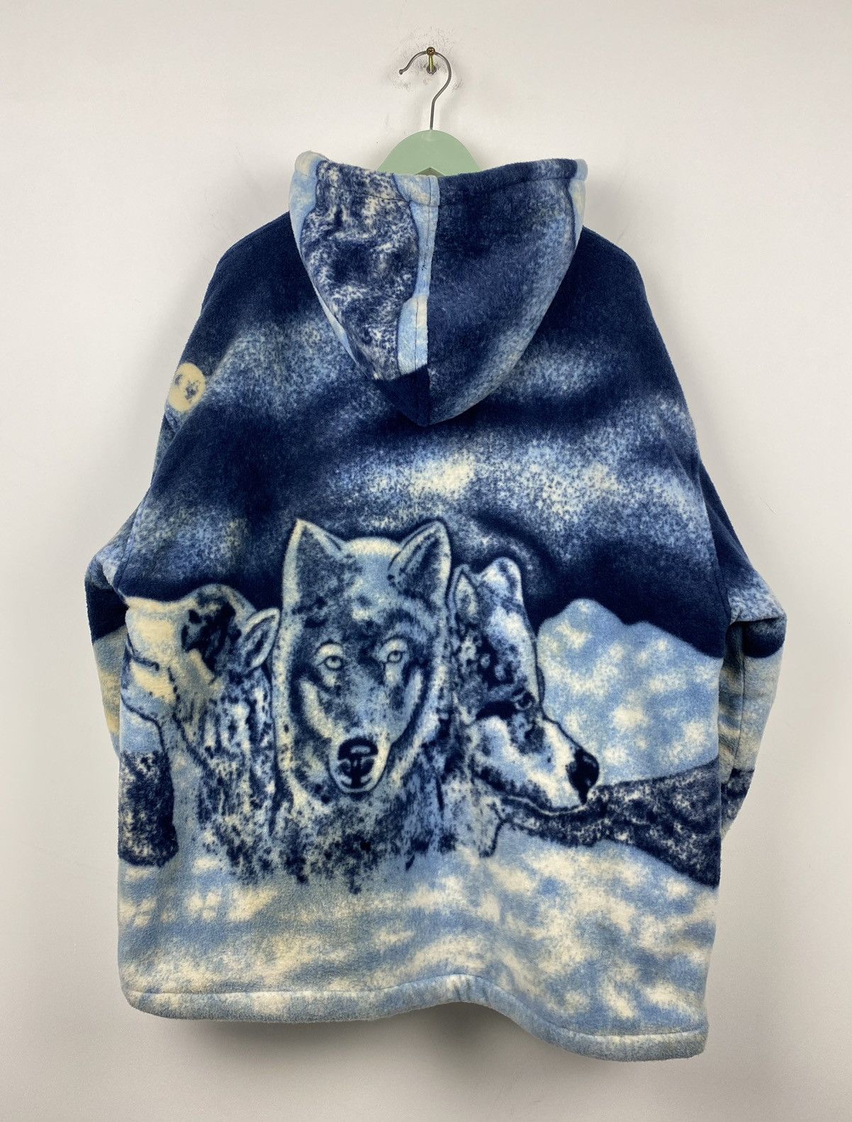 Vintage Vintage Wolf Print Fleece Jacket Y2K Animal like Supreme Size US XXL / EU 58 / 5 - 9 Thumbnail