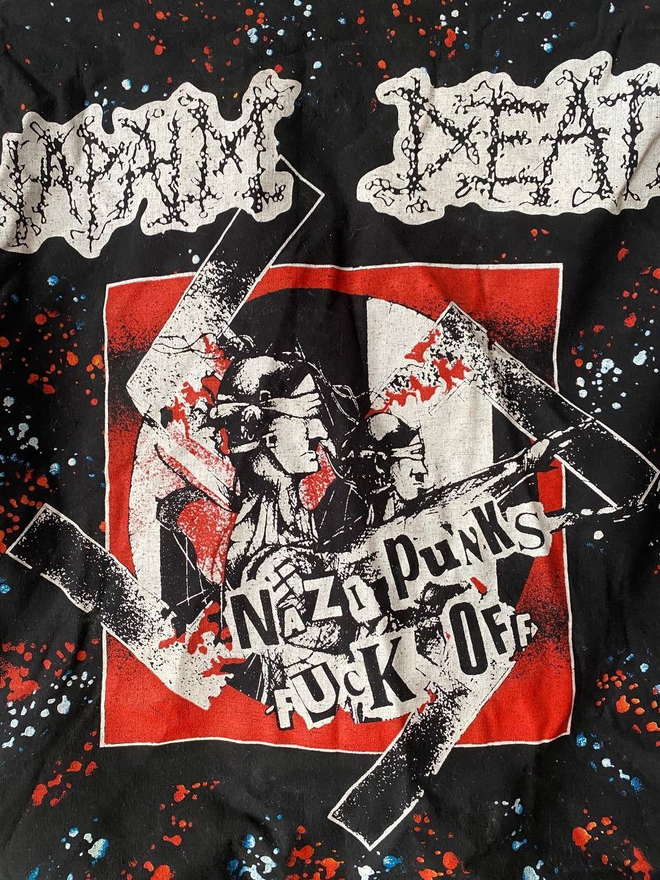 Band Tees Napalm Death Nazi Punks Fuck Off vintage vest 1994 euro tour Size US XL / EU 56 / 4 - 3 Thumbnail