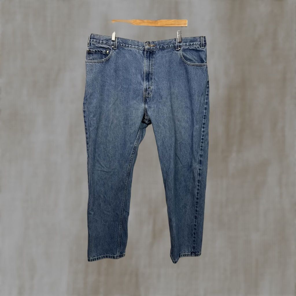 Dockers Dockers Jeans Denim Men's Jeans W42 L30 Blue Solid Button 5-Pocket Regular Big & Tall Mens Size US 42 / EU 58 - 1 Thumbnail