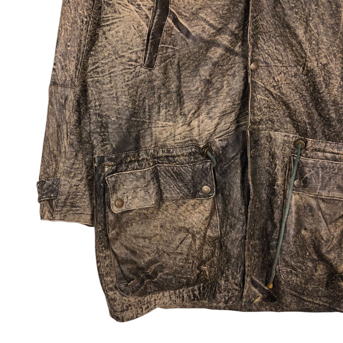 Japanese Brand × Vintage Vintage Biker Leather Jacket Embroidered Design IsseyMiyake Size US M / EU 48-50 / 2 - 5 Thumbnail