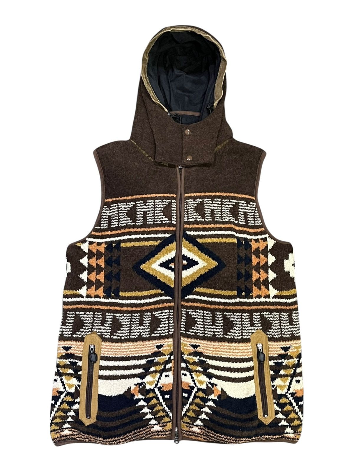 Tribal Streetwear 90’s KRIFF MAYER Reversible Tribal Aztec Outdoor Vest Unisex Size US S / EU 44-46 / 1 - 2 Thumbnail