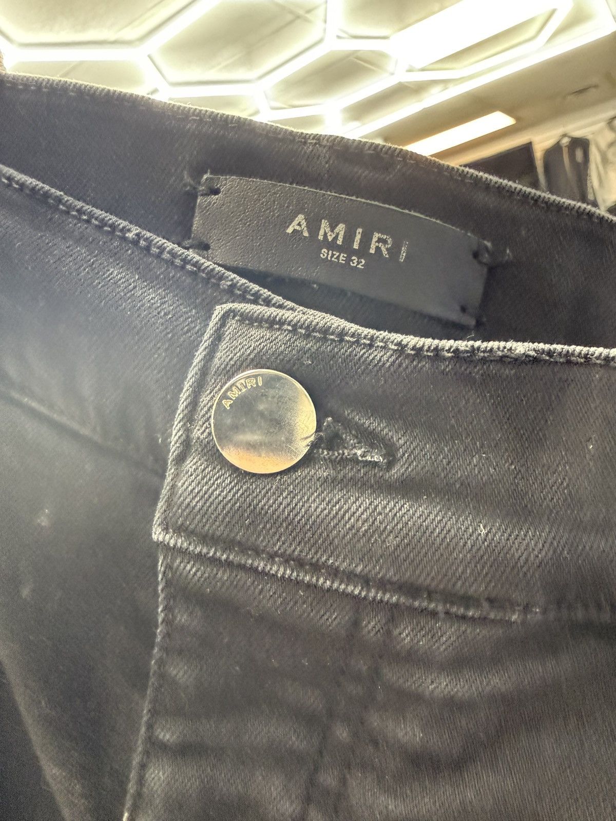 Amiri Amiri Black Tie-Dye Stretch Denim Jeans Size US 32 / EU 48 - 4 Thumbnail