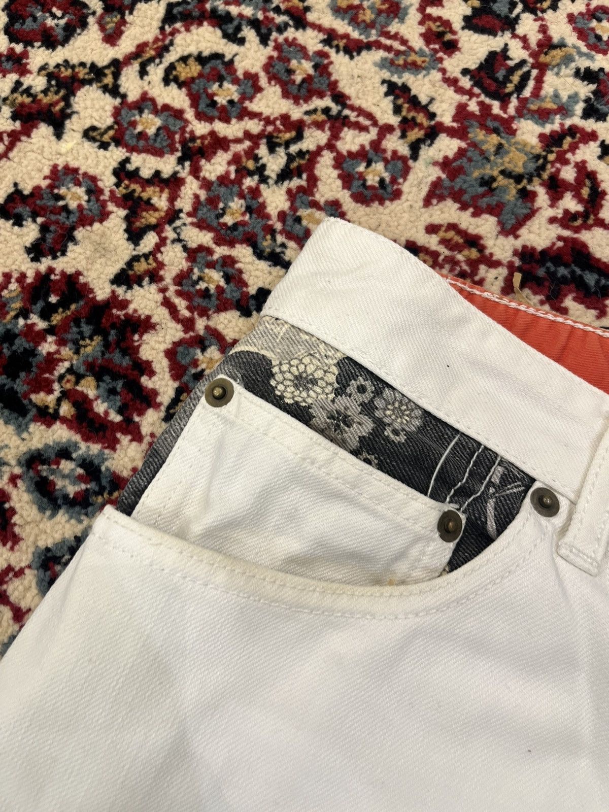 Japanese Brand Crazy vintage Karakuri Tamashi embroidered denim Size US 32 / EU 48 - 14 Thumbnail