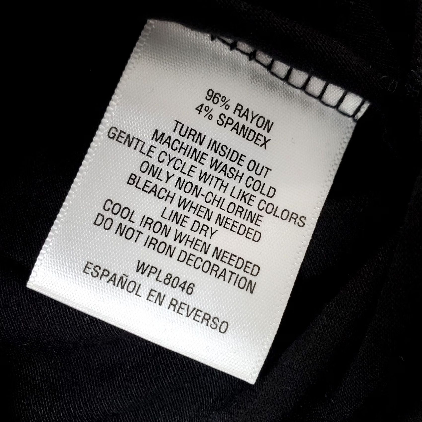 Vintage Thalia Sodi Blouse Top Womens Medium Black Rayon Stretch Cold Shoulder Sleeve Size M / US 6-8 / IT 42-44 - 7 Thumbnail