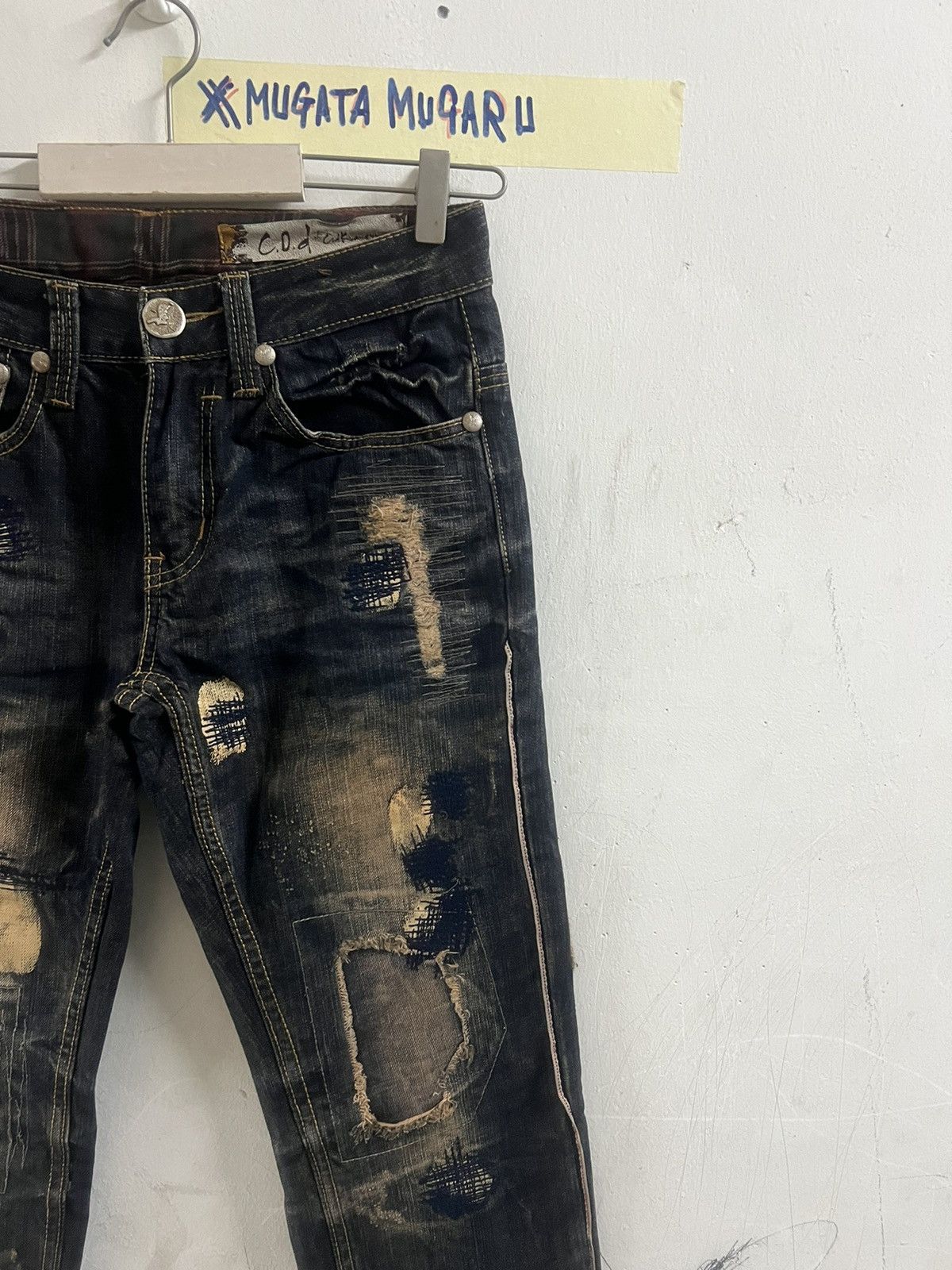 Hysteric Glamour VINTAGE Y2K INSPIRED KAPITAL PATCHWORK DENIM PANT Size US 28 / EU 44 - 6 Thumbnail