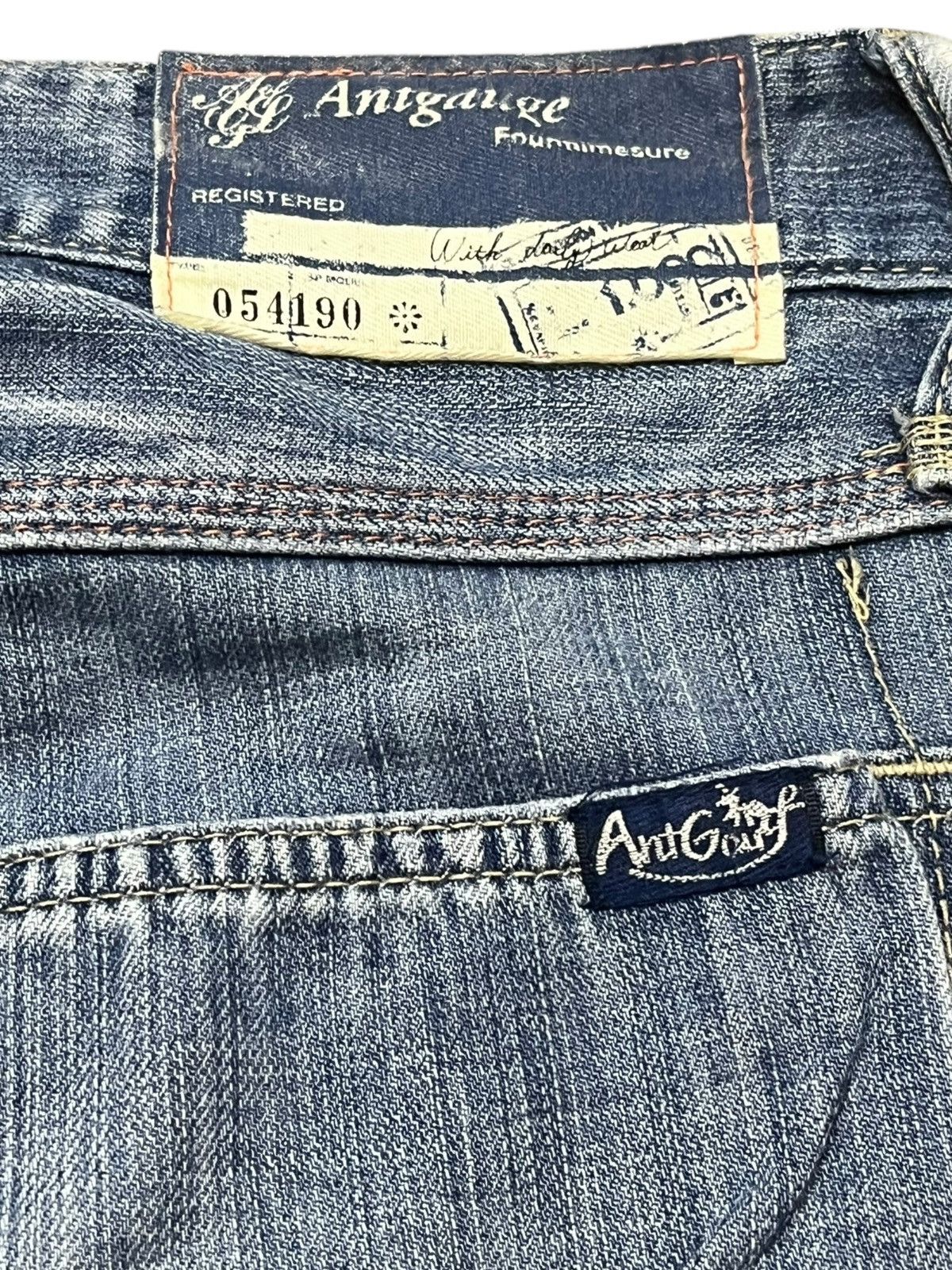 Antigua Vintage Antgauge Cargo Carpenter Distressed Denim Size US 30 / EU 46 - 10 Thumbnail