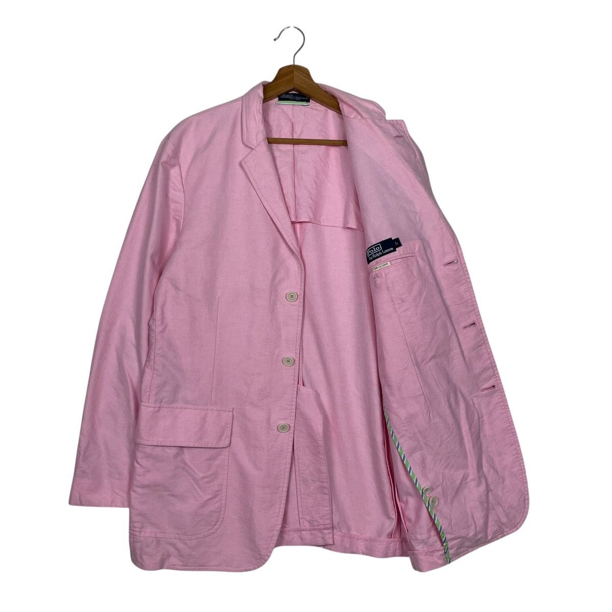 Polo Ralph Lauren Vtg Polo Ralph Lauren Pink Casual Jacket Size US M / EU 48-50 / 2 - 9 Thumbnail