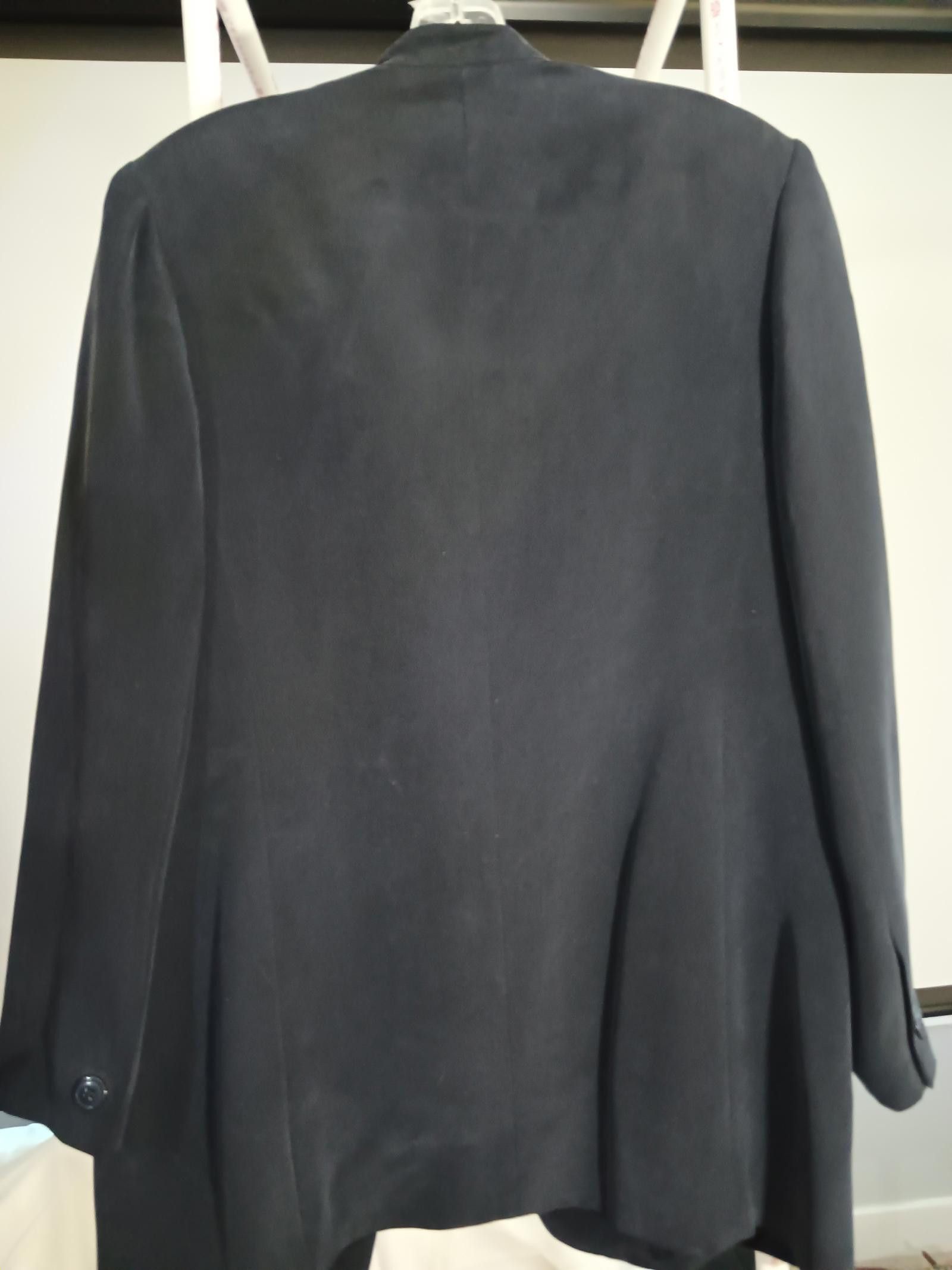 Designer Valerie Stevens Pure Silk Navy Blazer Size M / US 6-8 / IT 42-44 - 3 Thumbnail