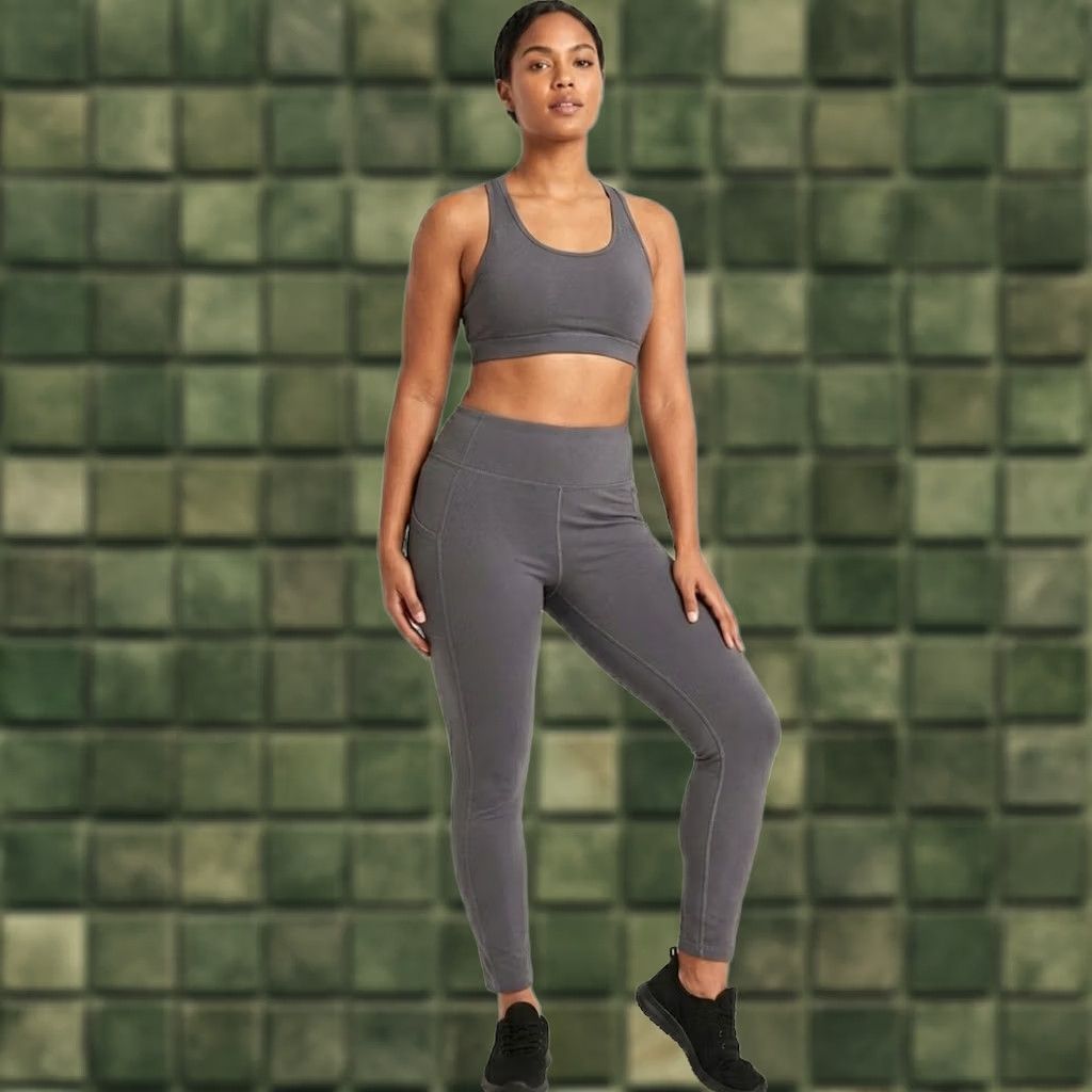 Vintage Duluth NoGA Classic Slim Leg Pants Gray Womens M | Nylon Spandex Jersey | High Rise | Pockets | Athleisure Yoga Hiking Size 32" / US 10 / IT 46 - 1 Thumbnail